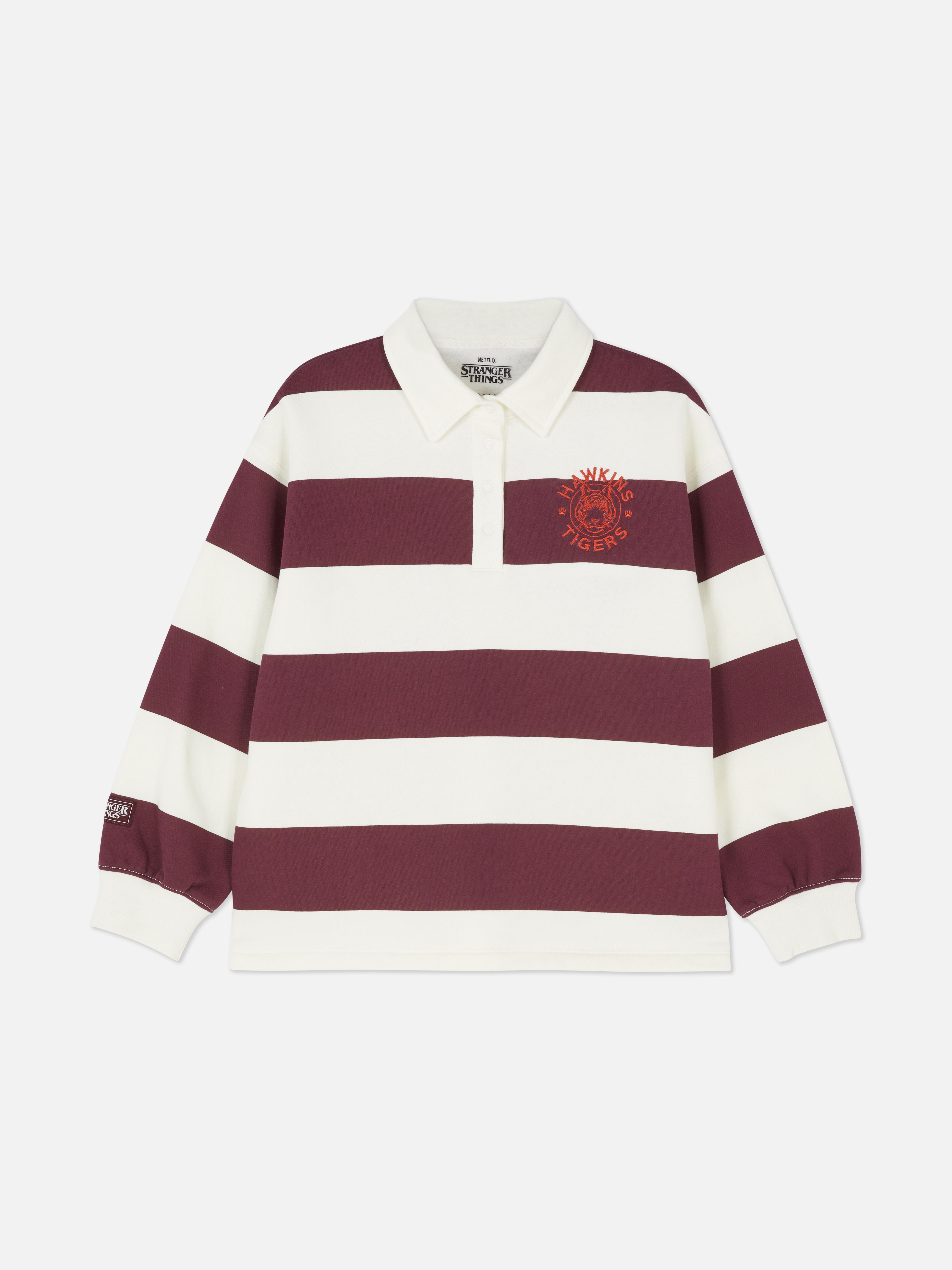 7–15 Jahre | „Stranger Things“ Rugbyshirt mit Streifen