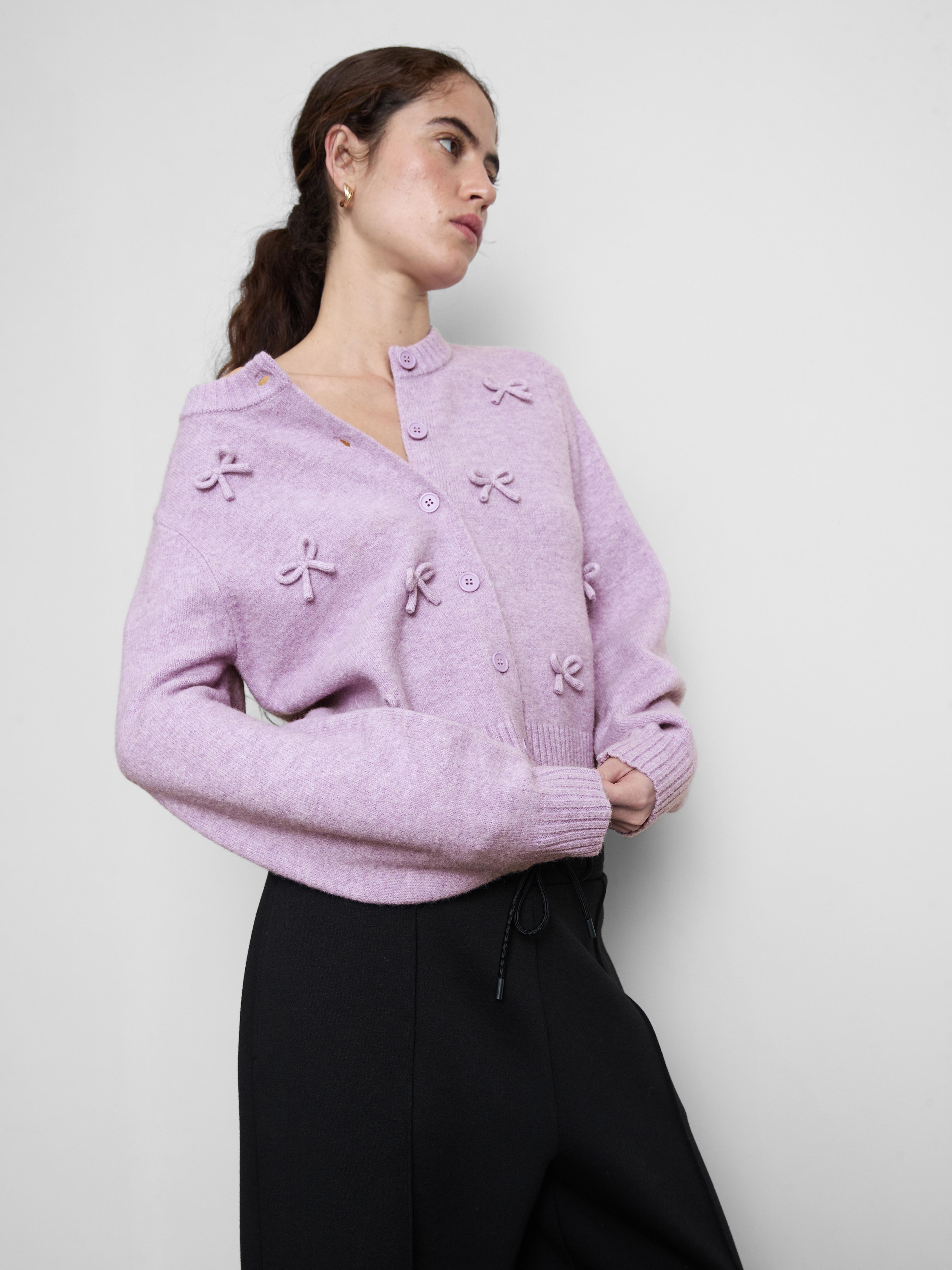 Gilet en maille à nœuds