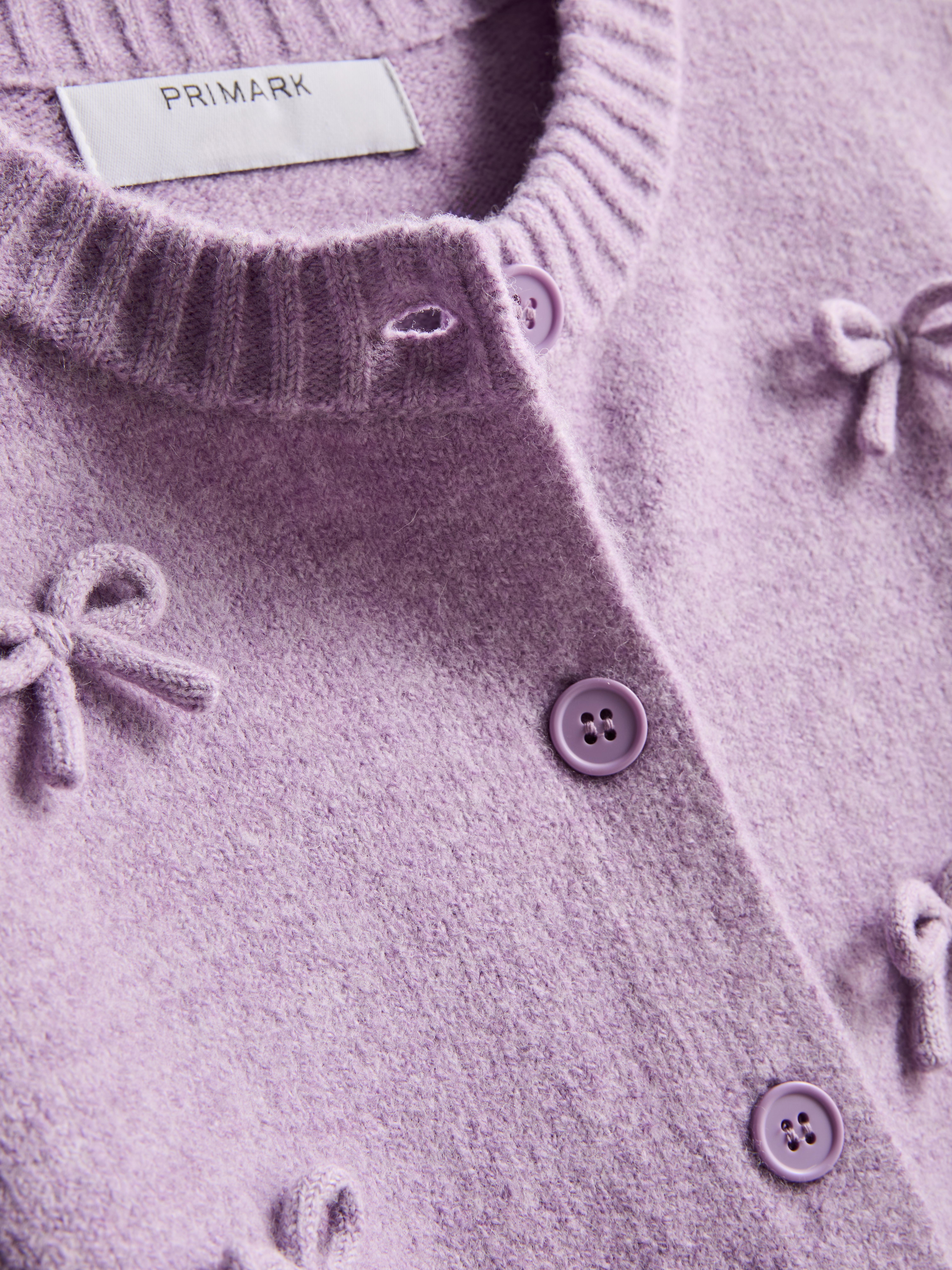 Bow Detail Knitted Cardigan