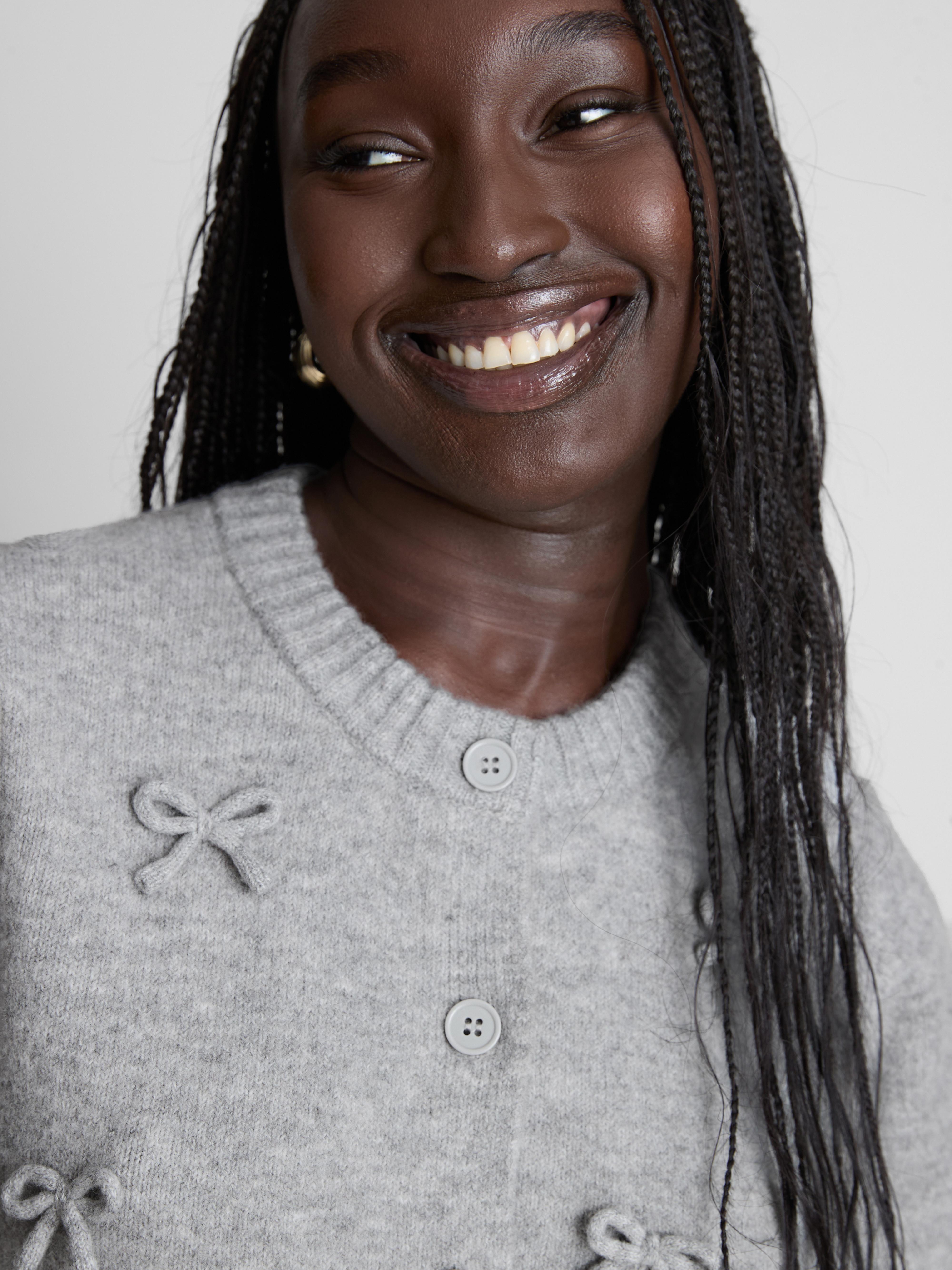 Bow Detail Knitted Cardigan