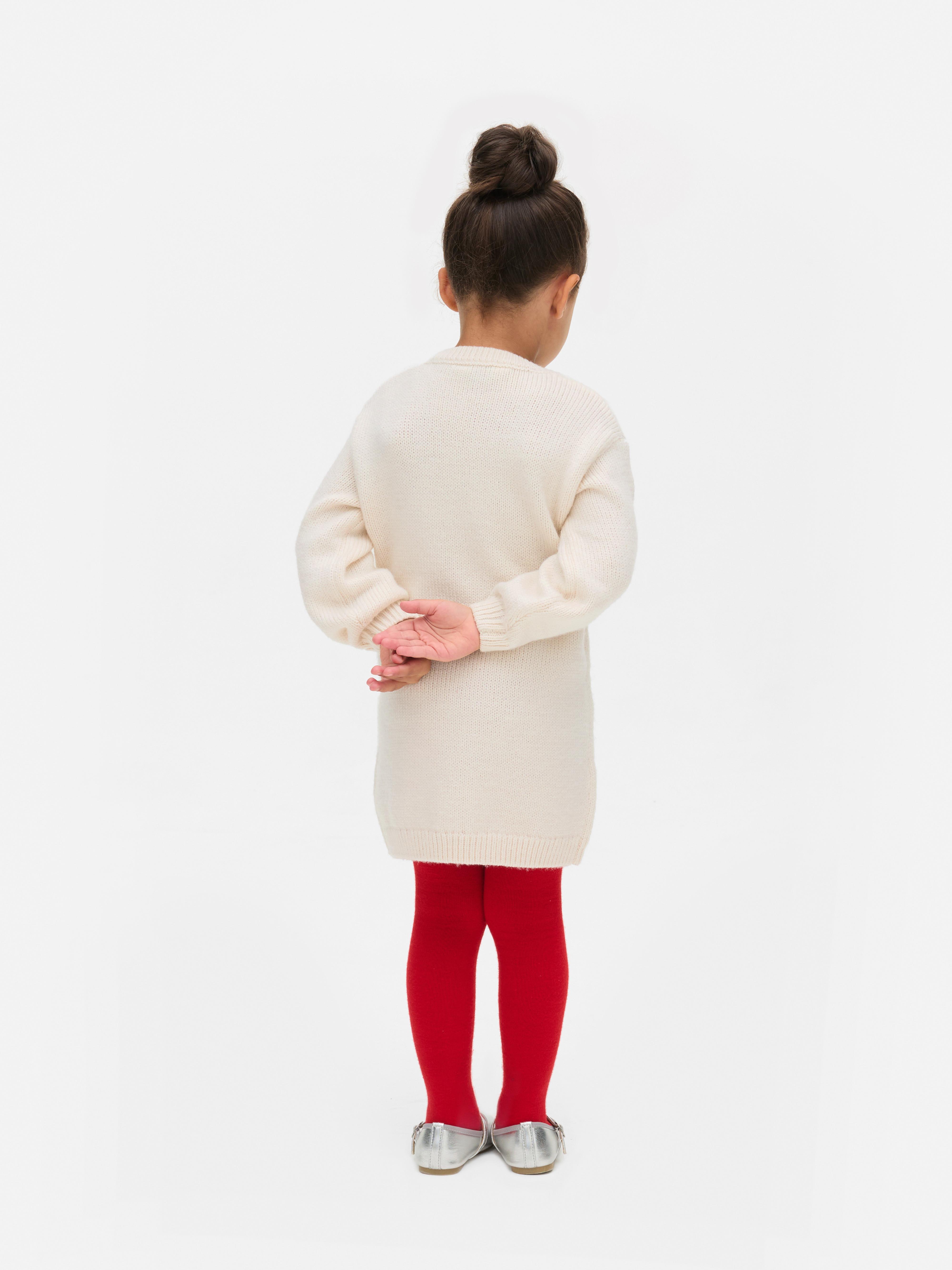 18 mois–8 ans | Robe pull renne de Noël et collants
