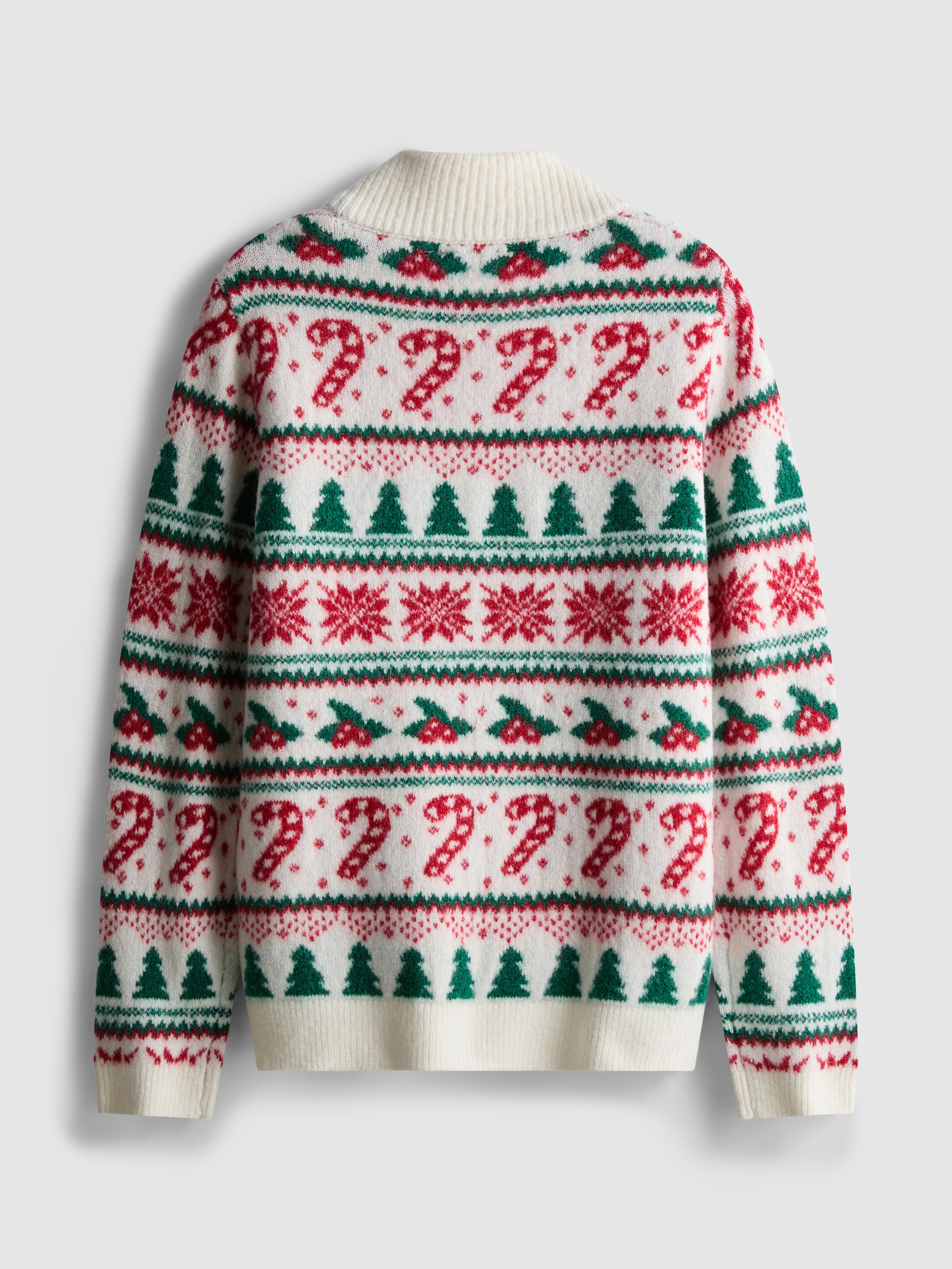 1.5-12yrs | Kid's Candy Cane Fair Isle Family Christmas Jumper