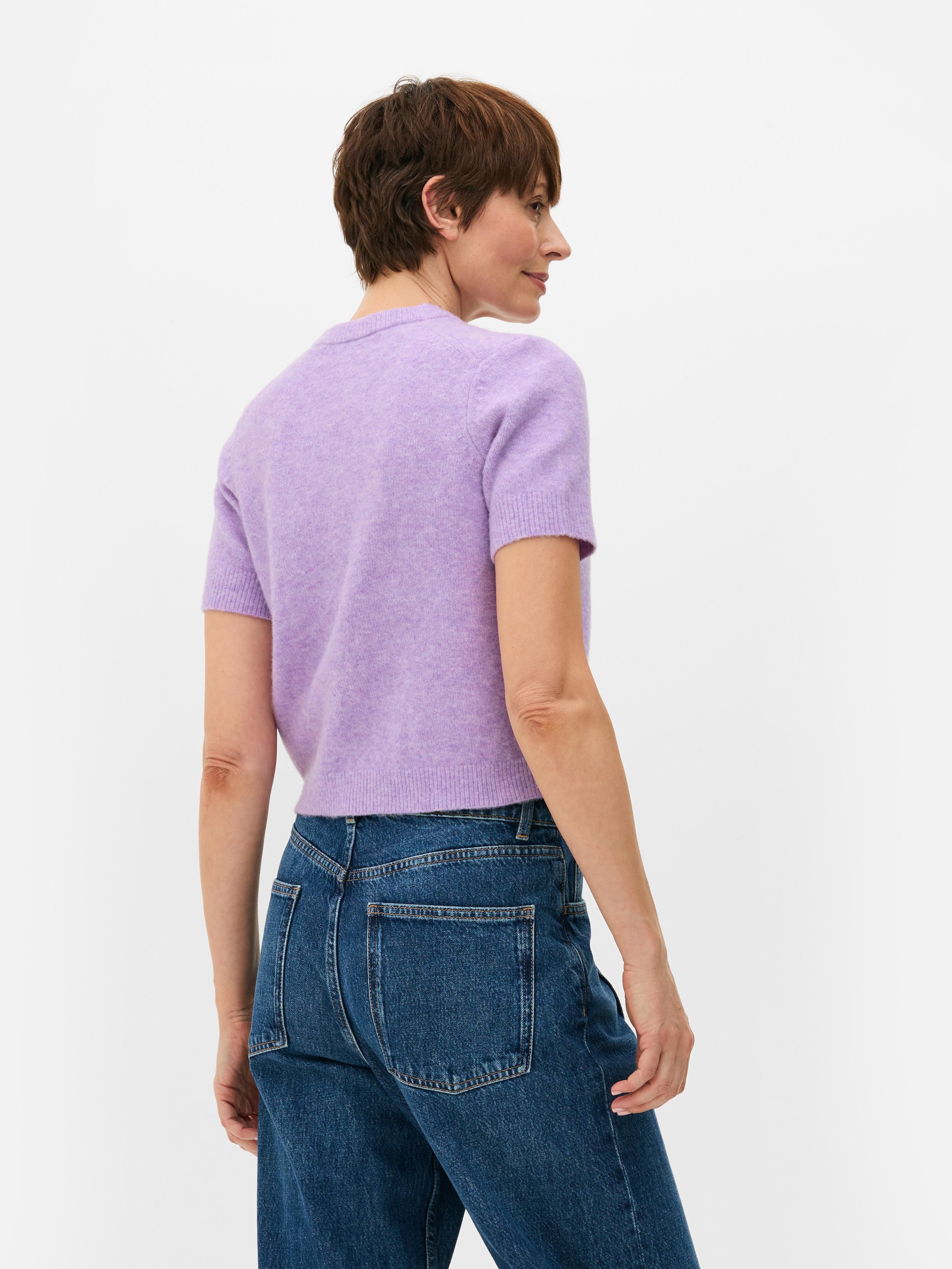 Cropped Short Sleeve Cardigan
