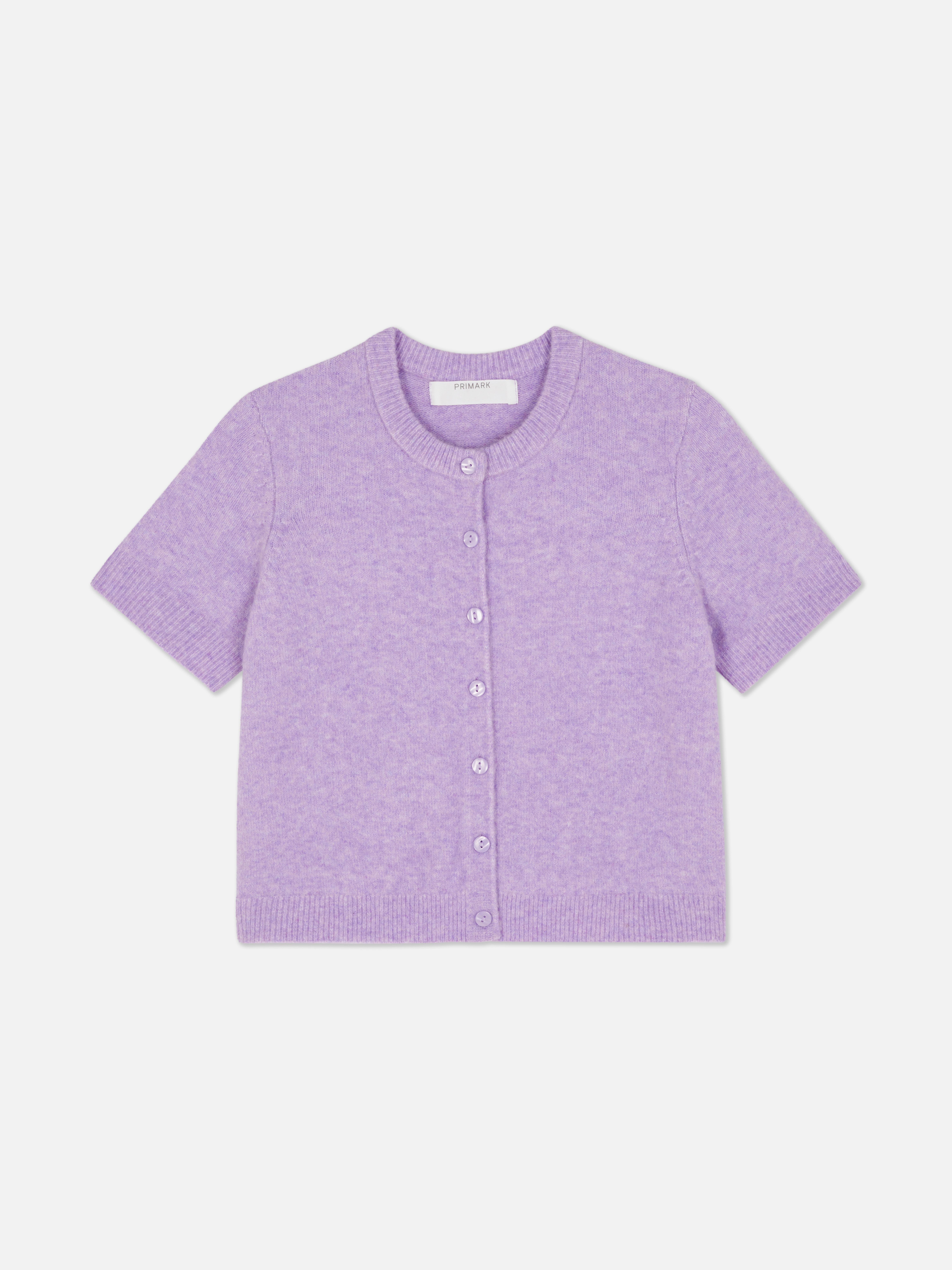 Cropped Short Sleeve Cardigan