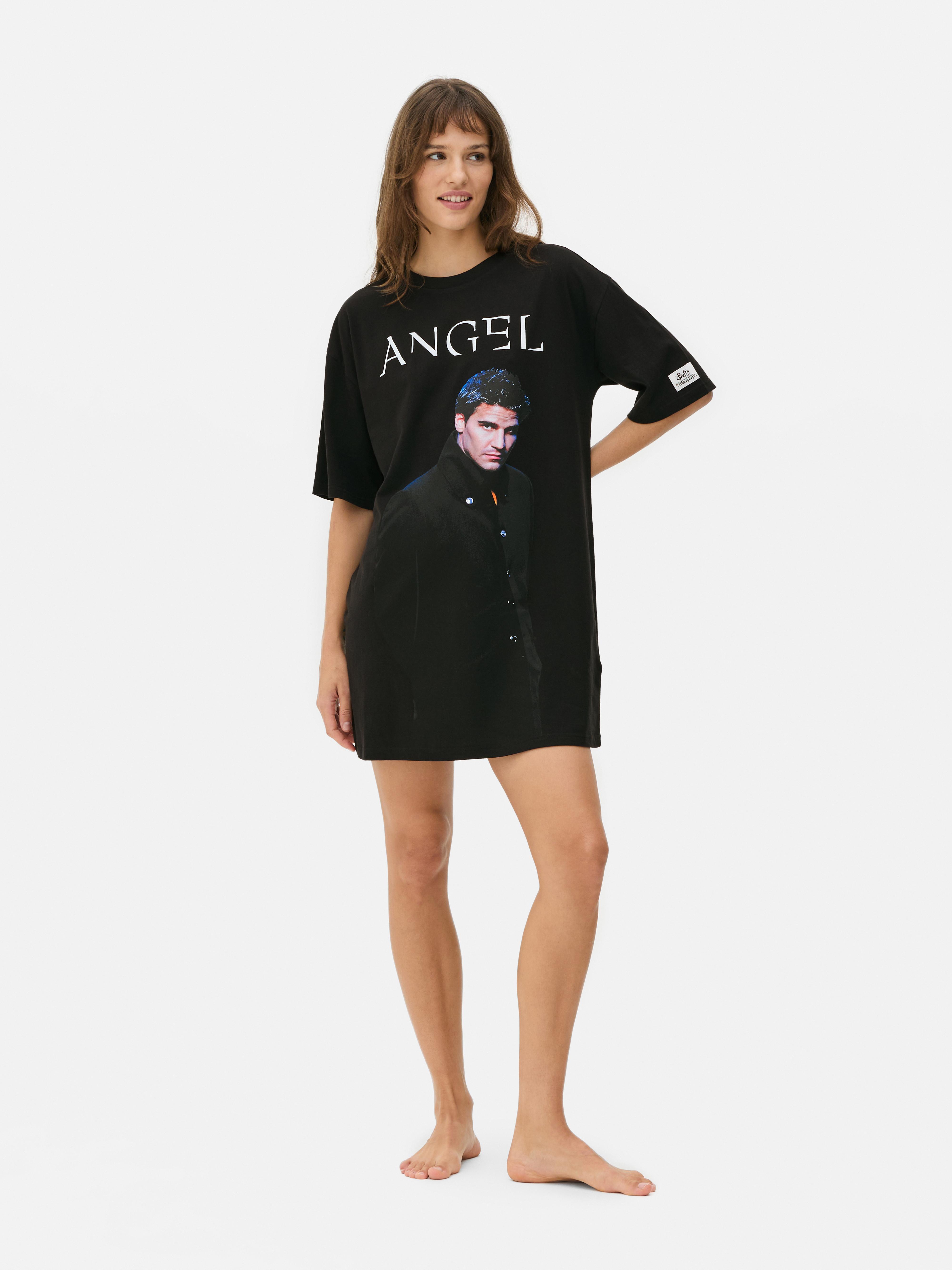 Chemise de nuit graphique oversize Angel
