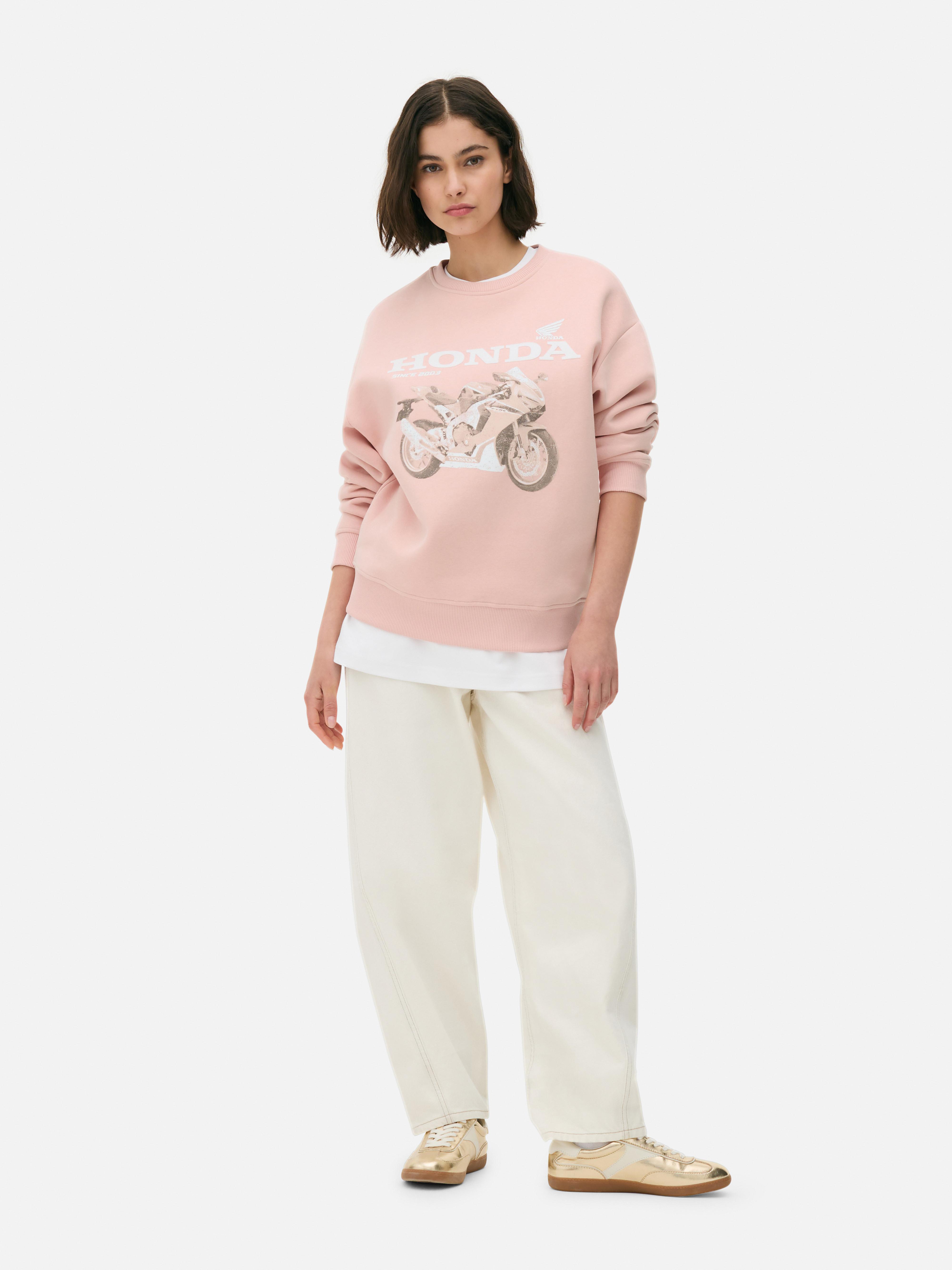 „Honda“ Sweatshirt mit Rundhalsausschnitt