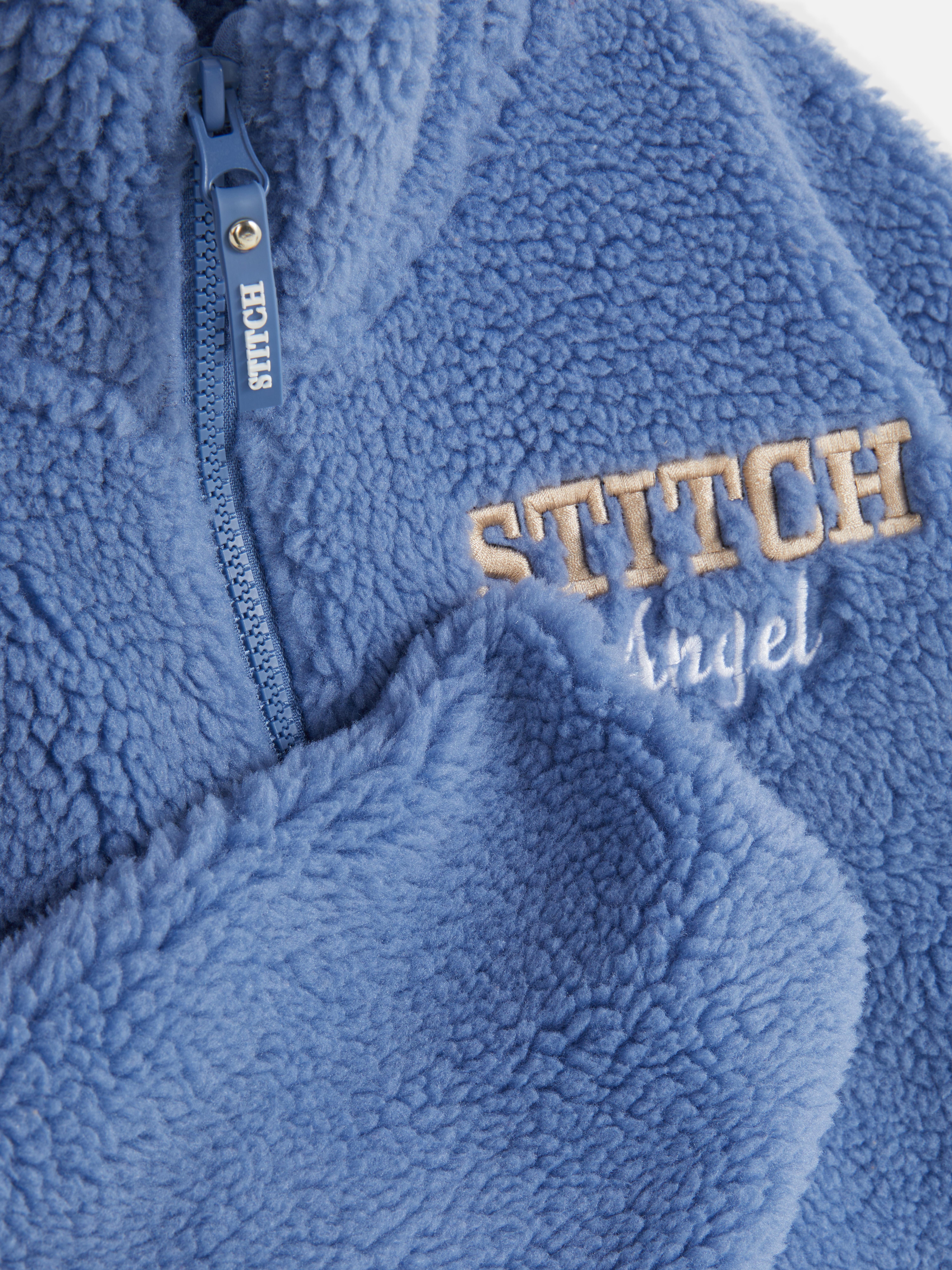 7-15yrs | Disney’s Stitch Fleece Funnel Neck Sweatshirt