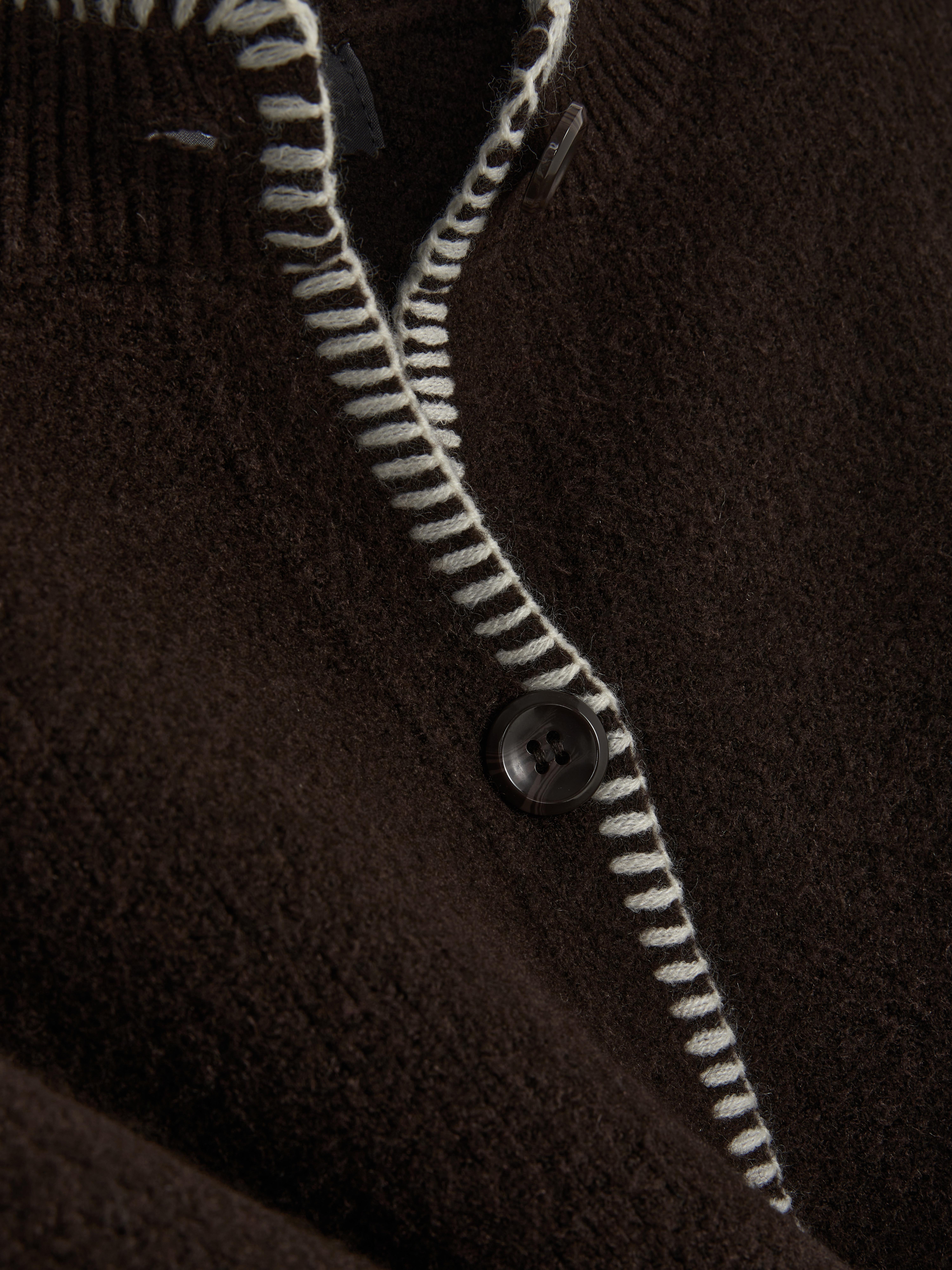 MAJOR FIND | Paula Echevarría Contrast Stitch Cardigan