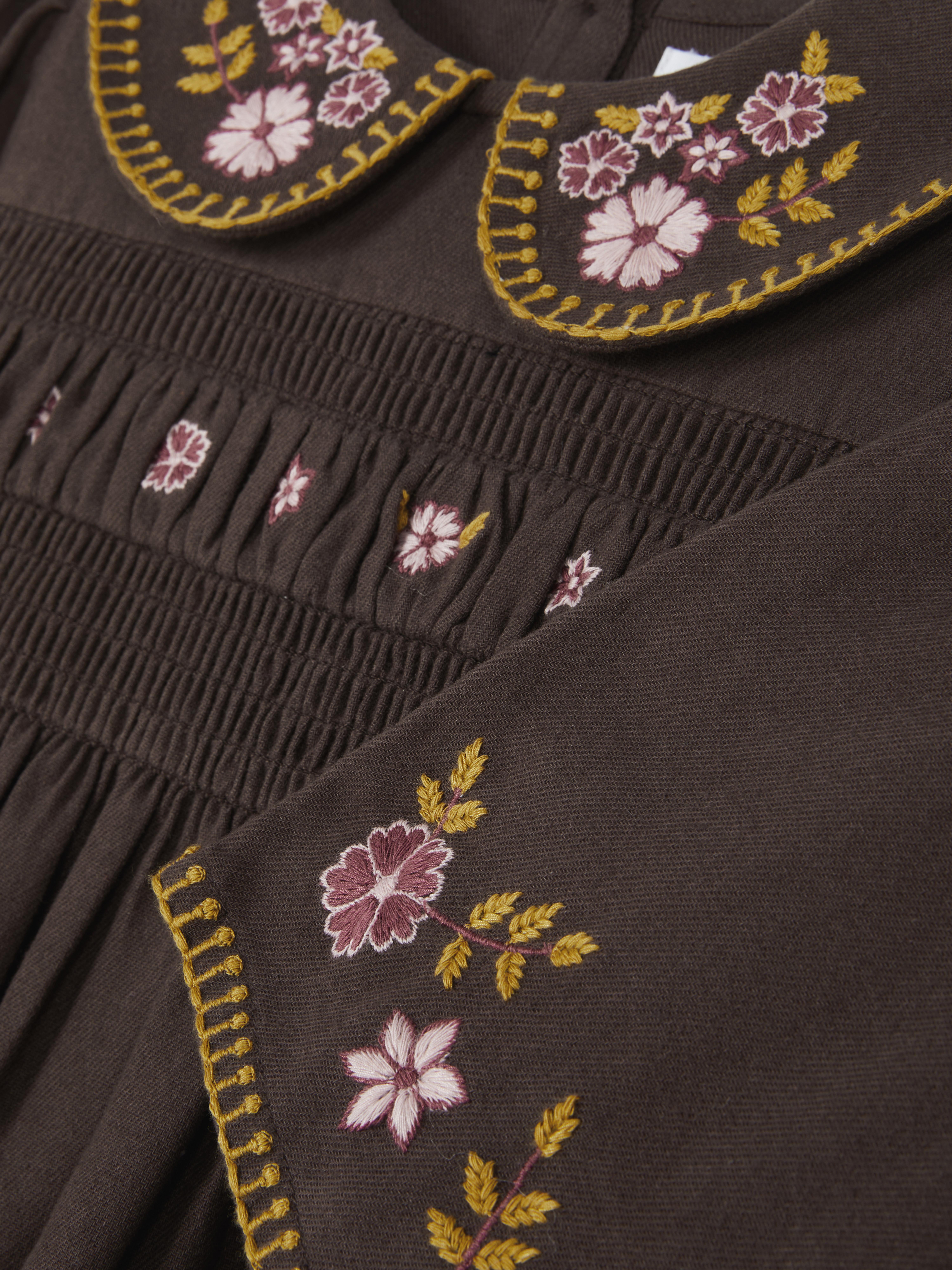 1.5-8yrs | Floral Embroidered Blouse and Trousers Set
