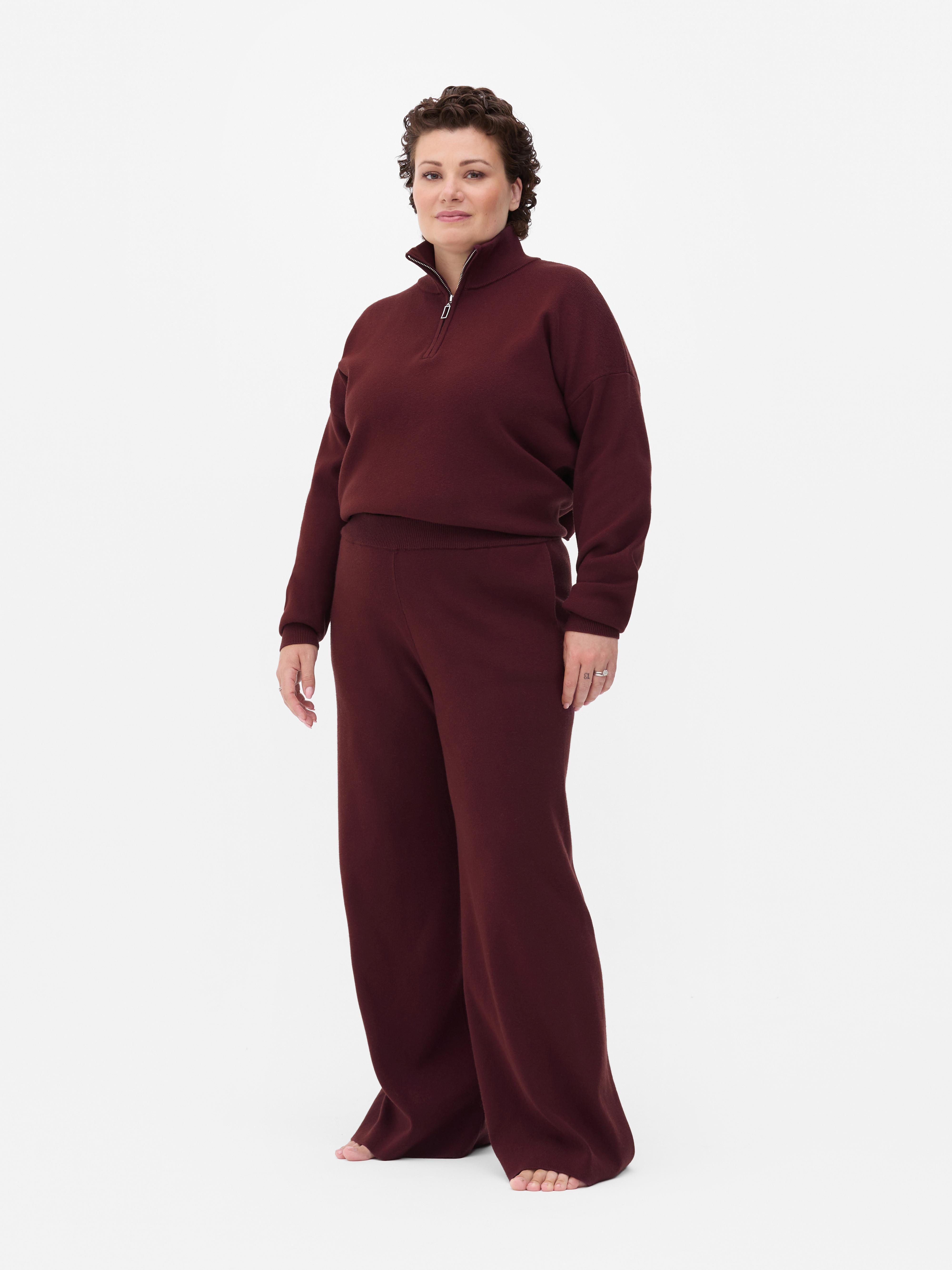 Pantalones de pernera ancha compactos