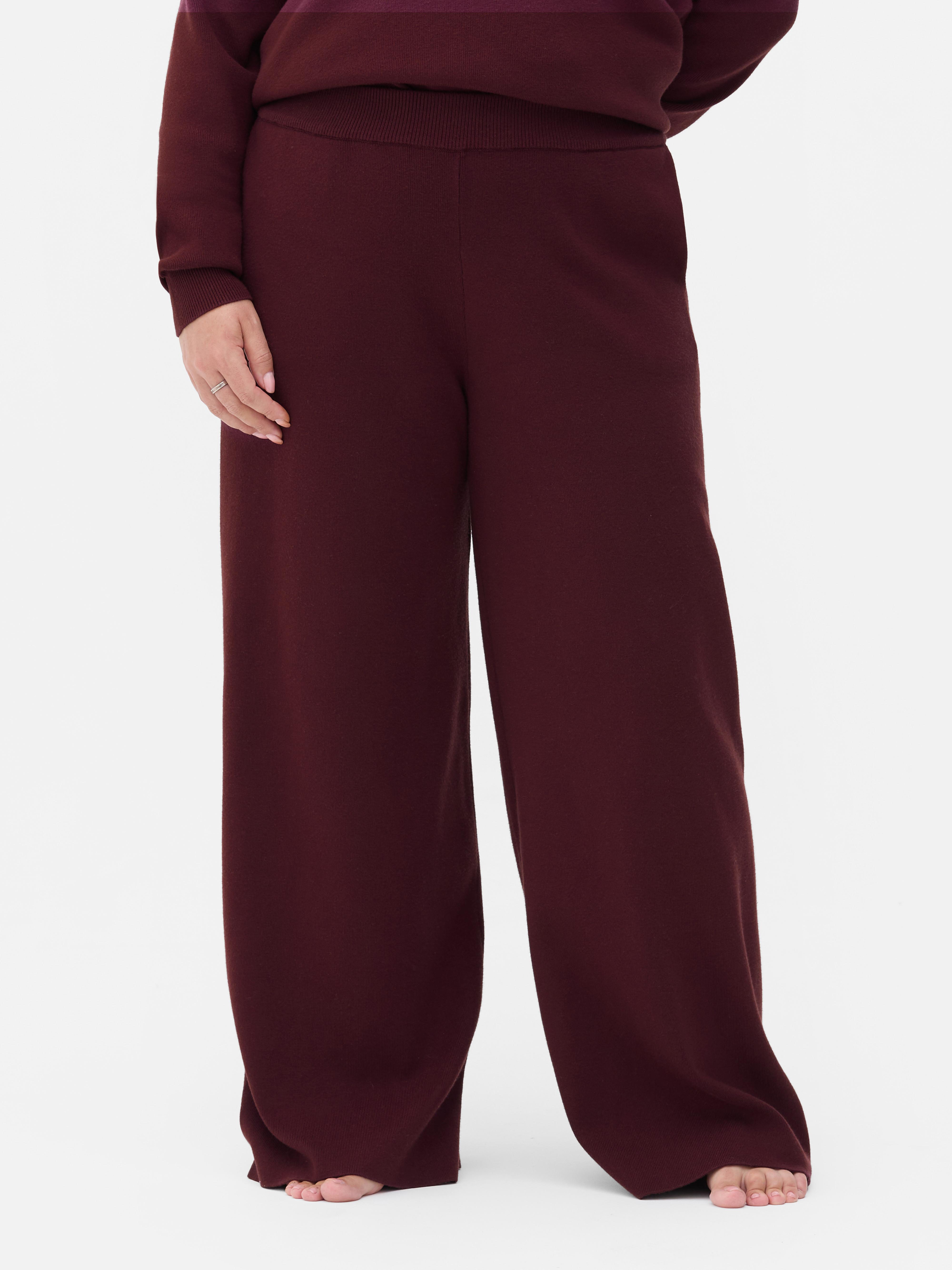 Pantalones de pernera ancha compactos