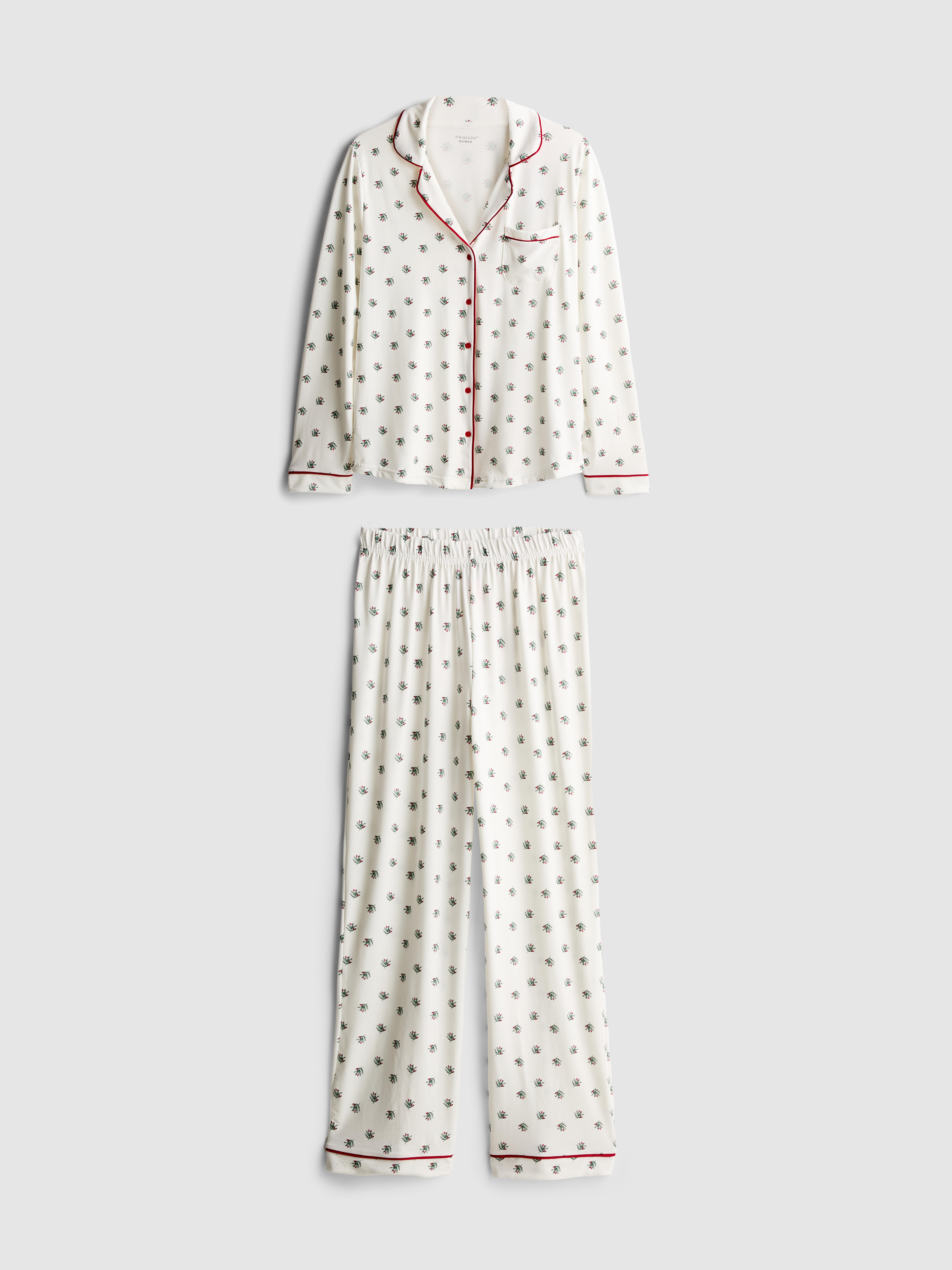 Women's Christmas Holly Family Twinning Boyfriend Pajamas