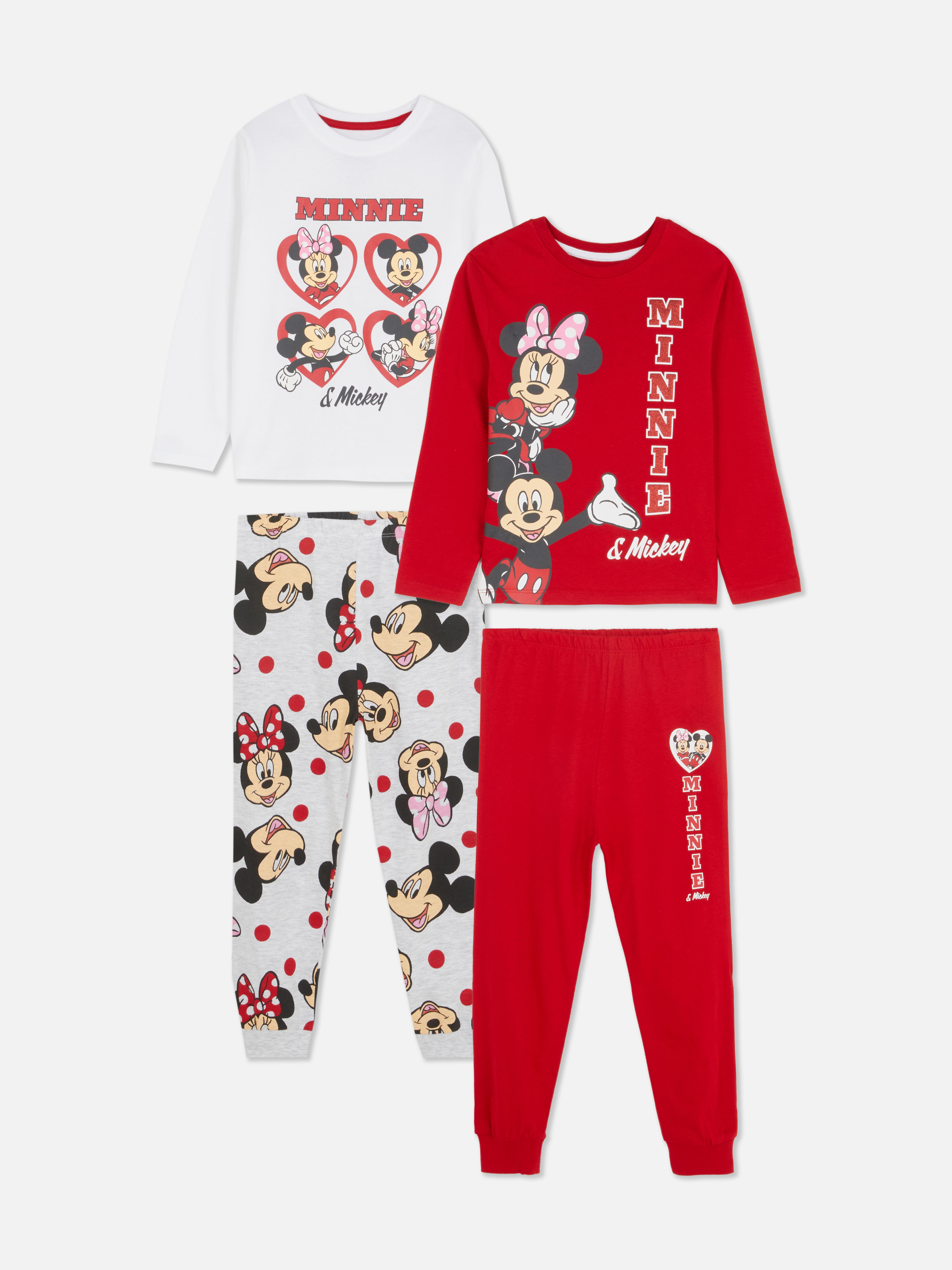 1.5-12yrs | 2pk Disney’s Mickey Mouse and Minnie Mouse Pyjamas
