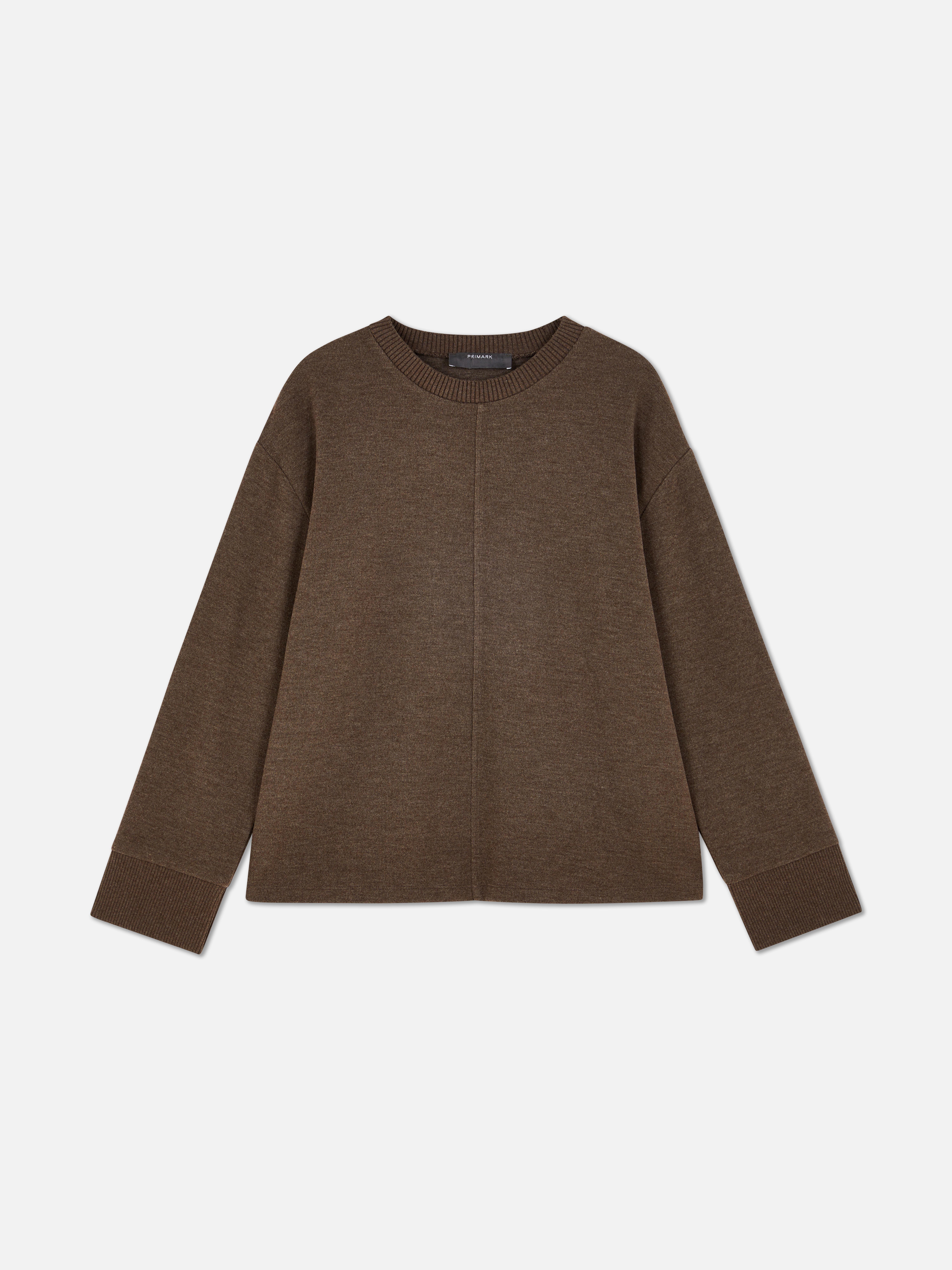 Seam Detail Crew Neck Top