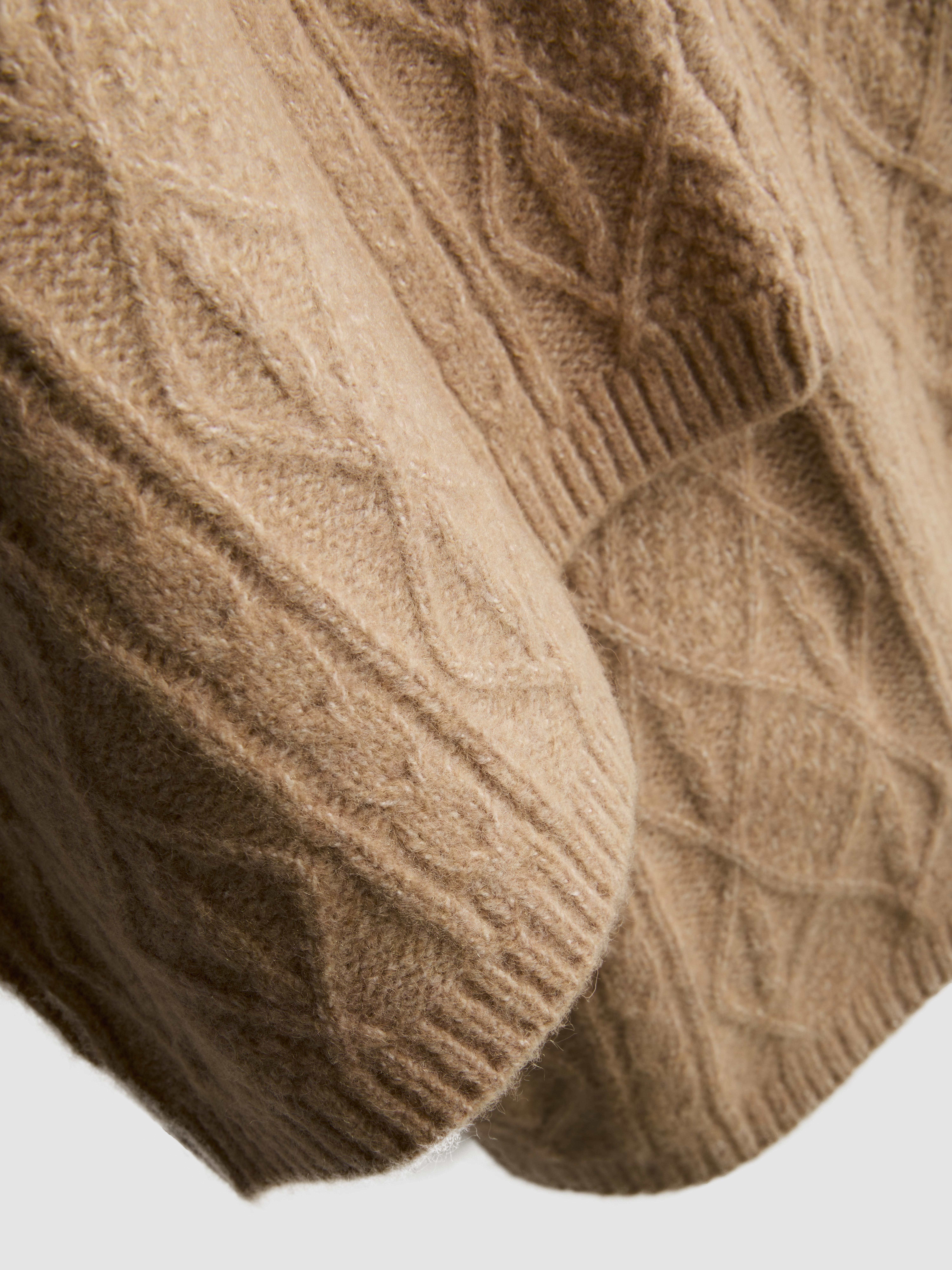 Cable Knit Wide Leg Trousers