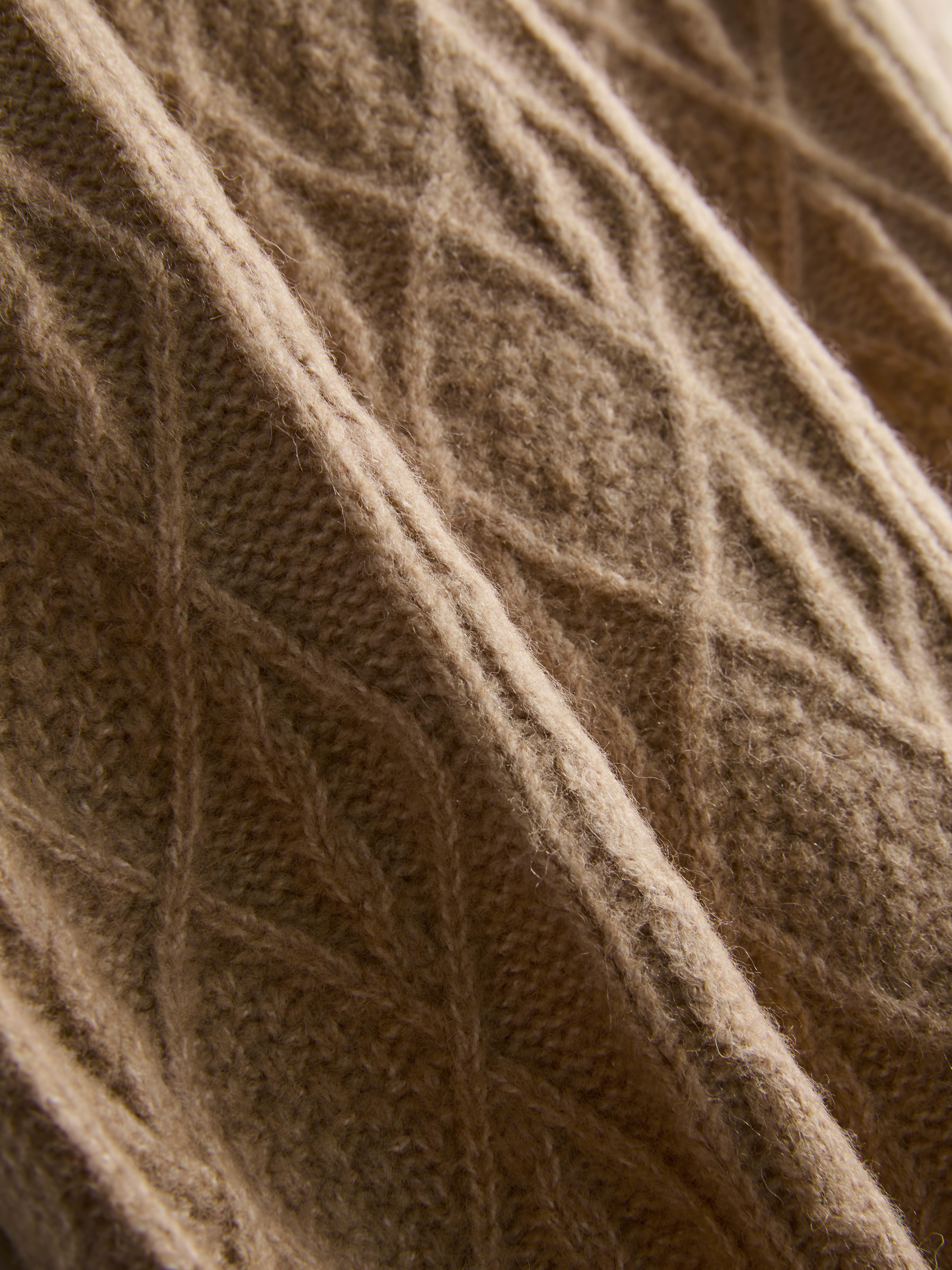 Cable Knit Wide Leg Trousers