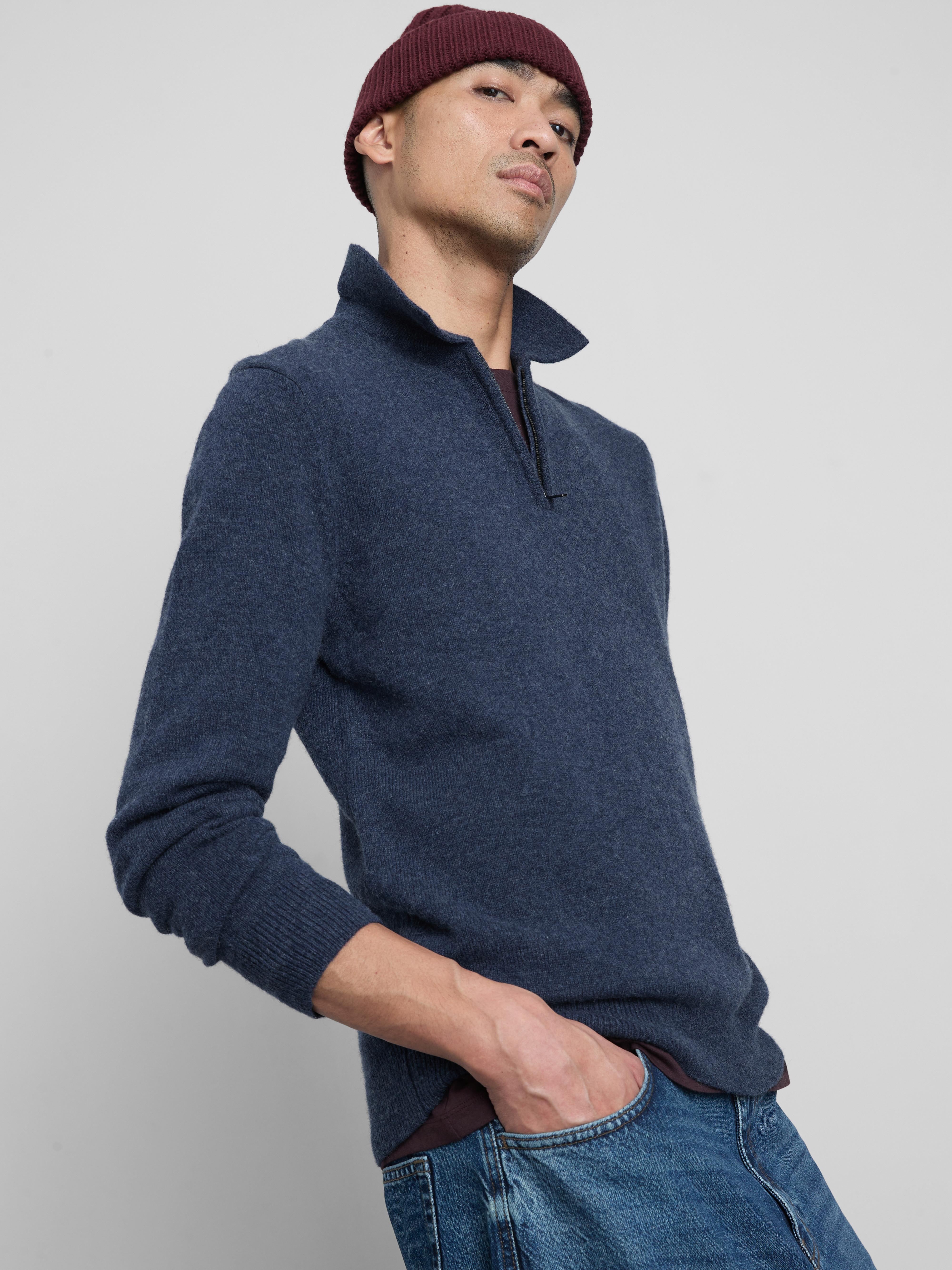 Zip-Up Polo Cardigan