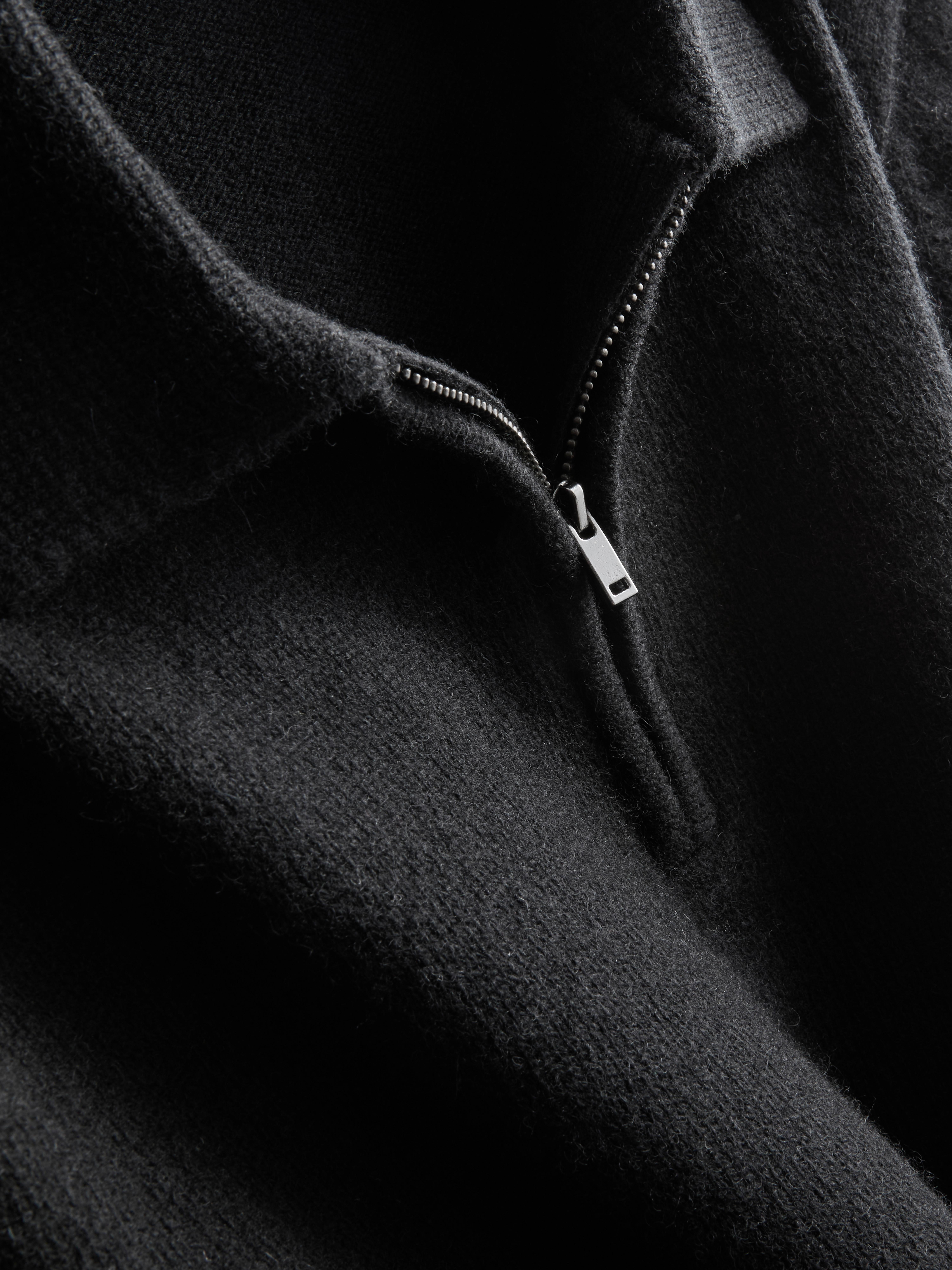 Zip-Up Polo Cardigan