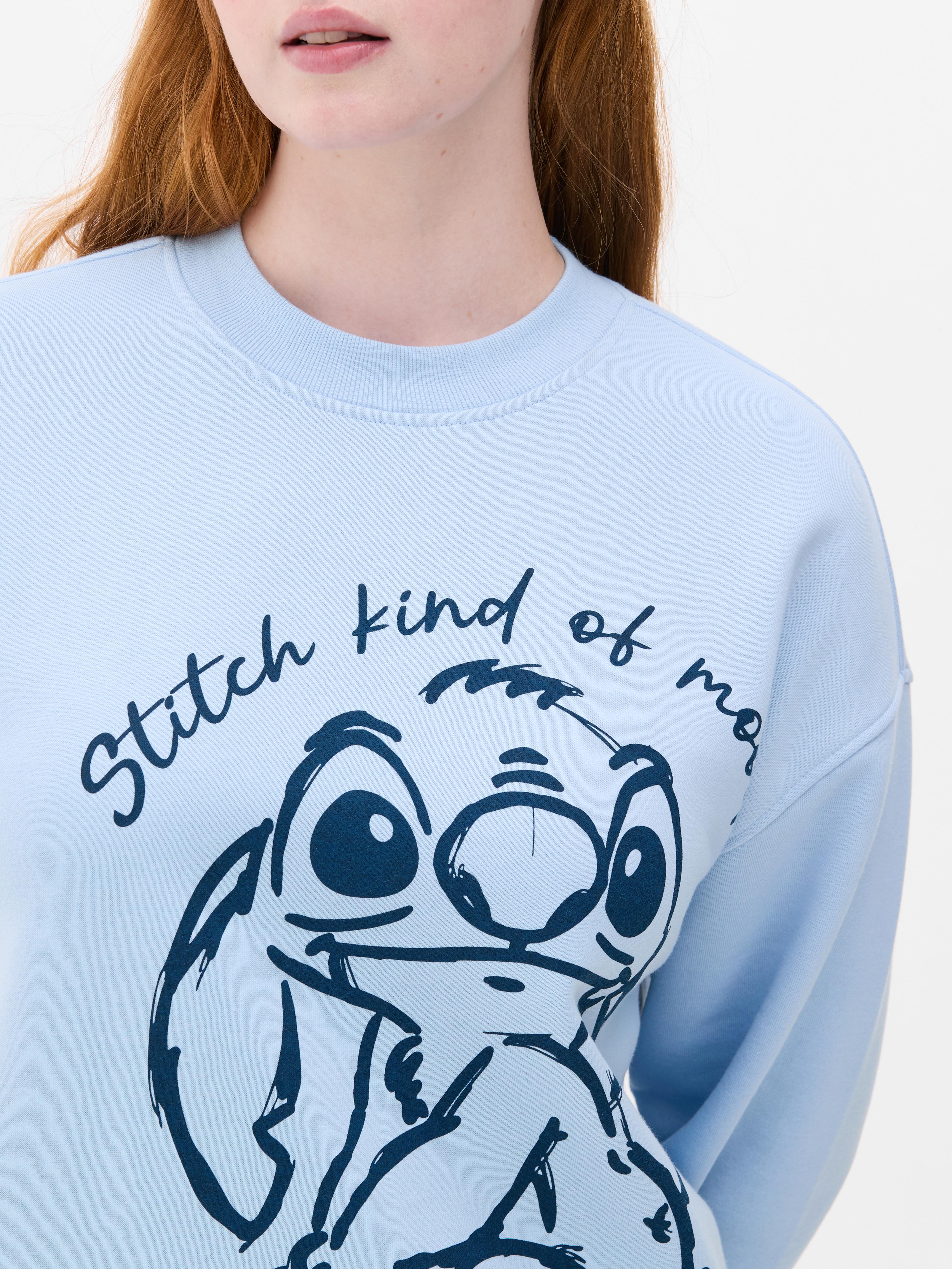 Felpa con grafica Stitch di Disney