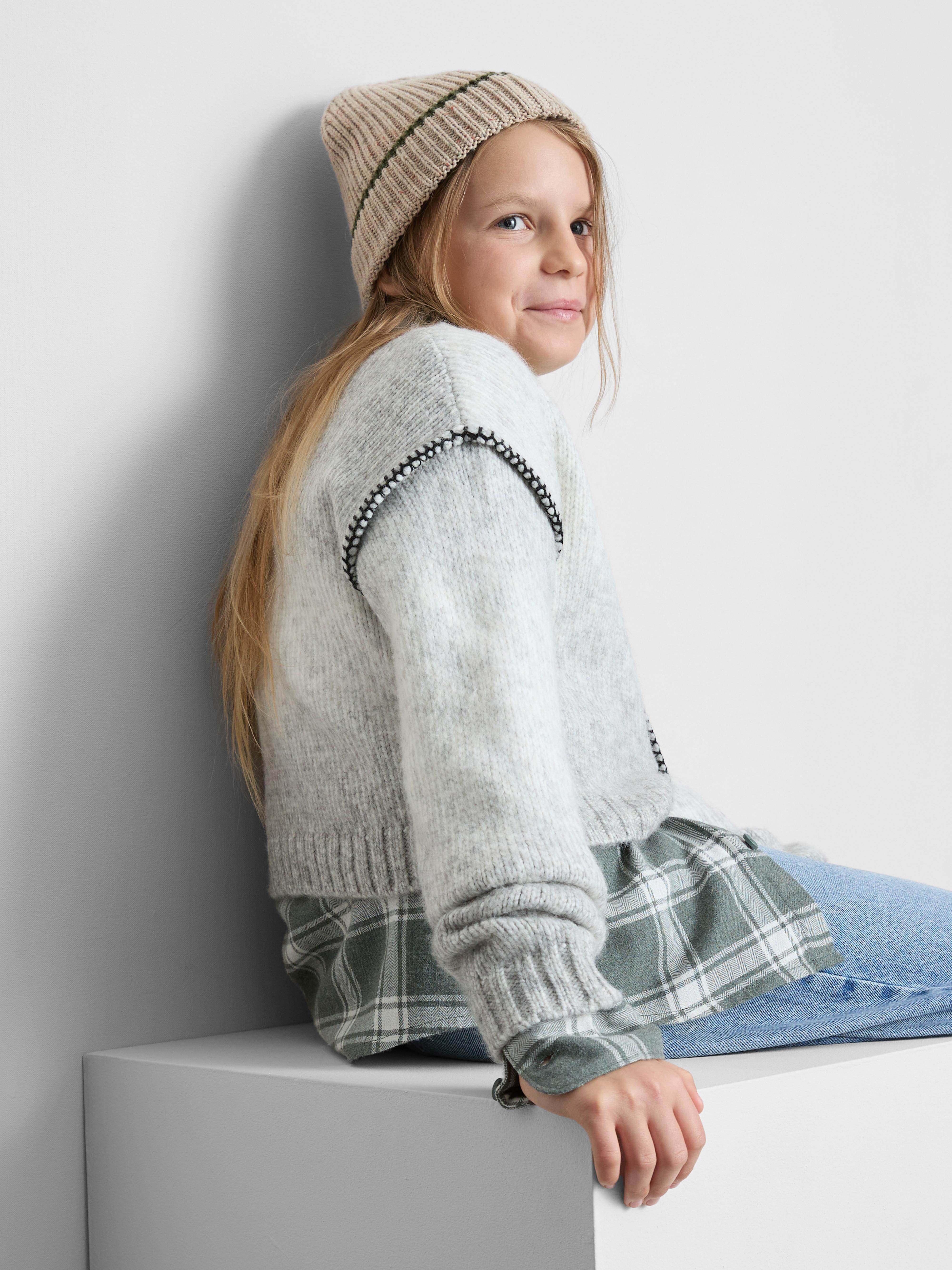 7-15yrs | Contrast Stitch Ombré Sweater