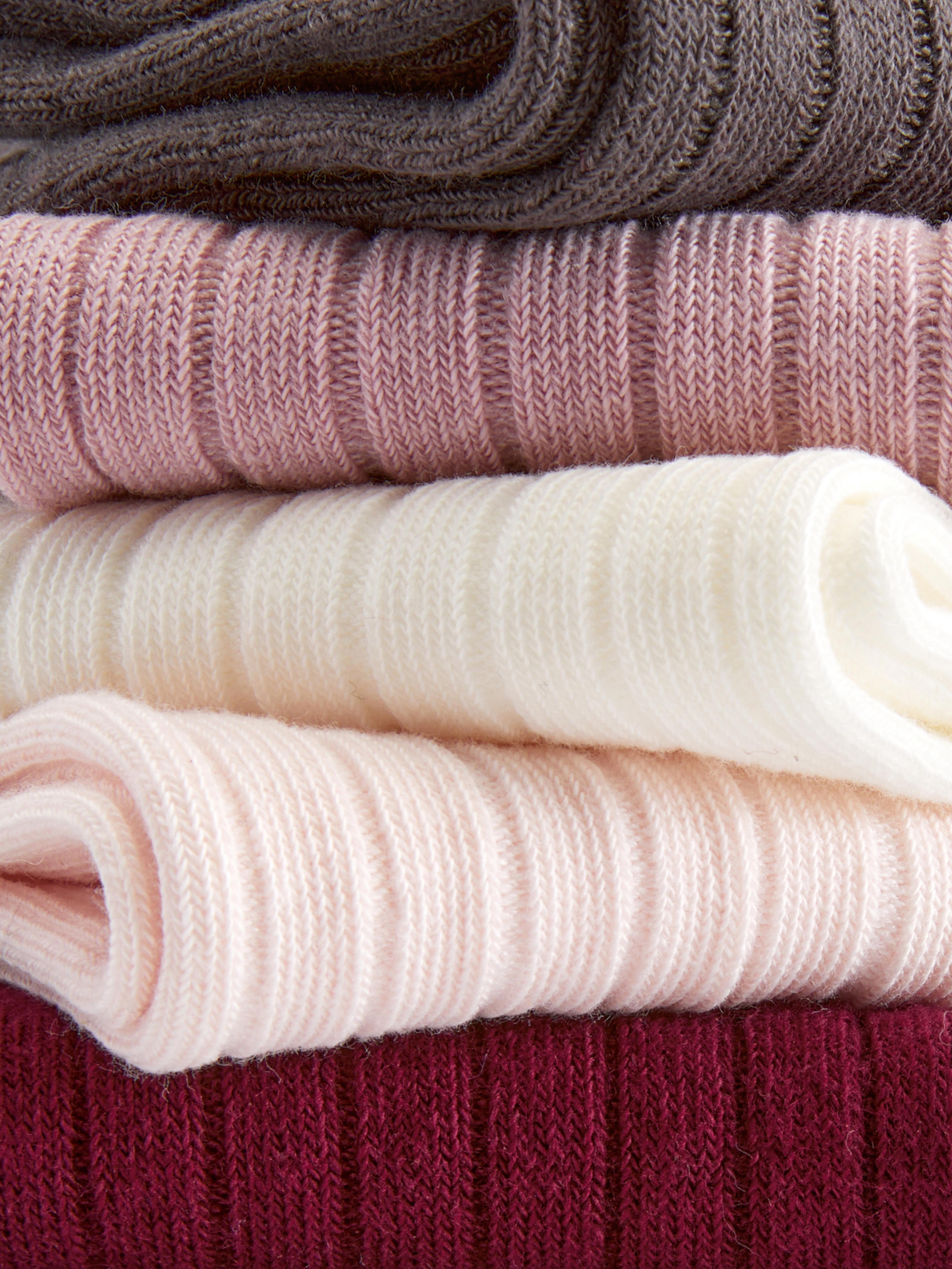 5pk Cotton Rich Mixed Colour Crew Socks