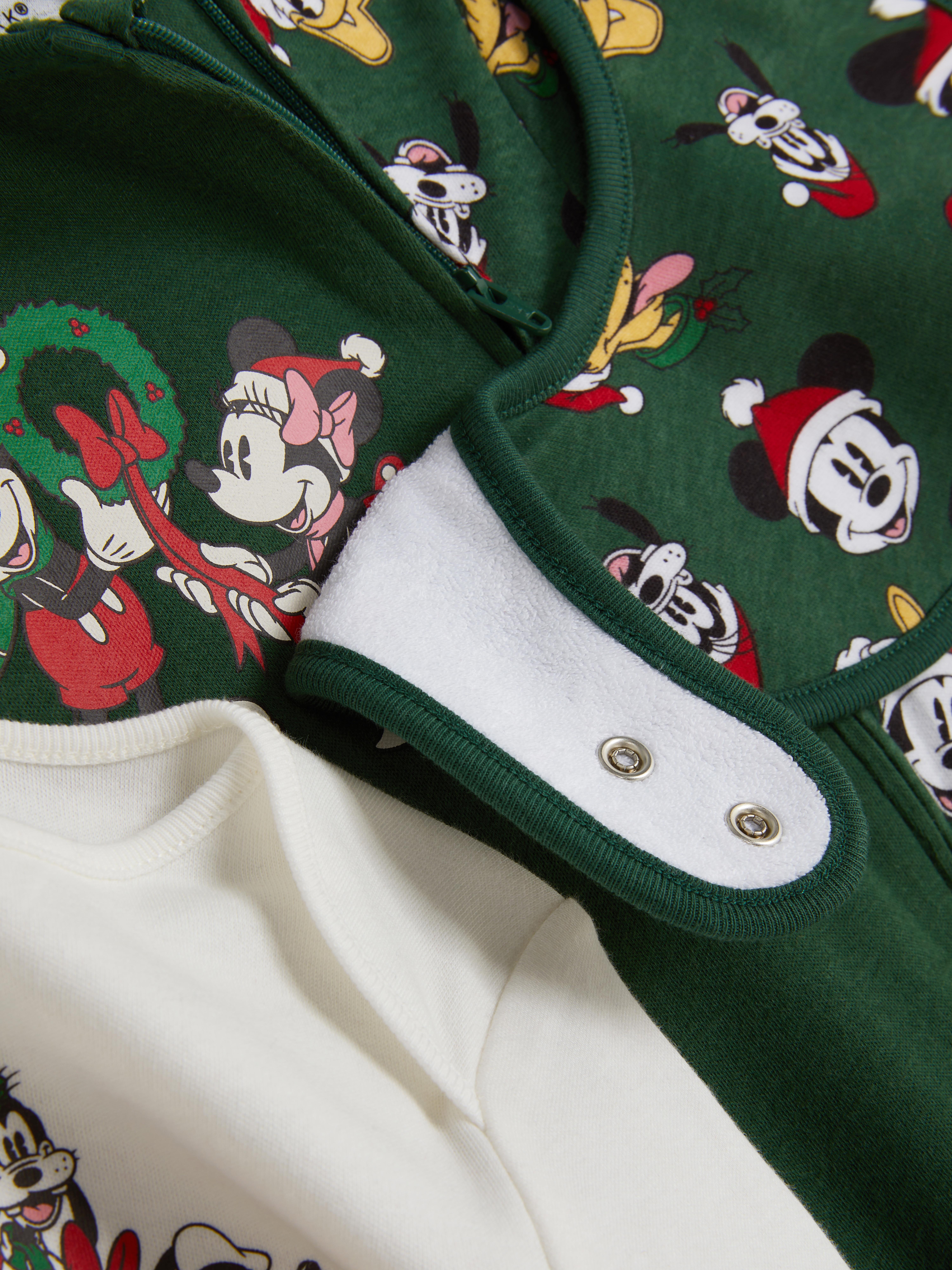 0-18mths | Disney’s Mickey Mouse and Friends Christmas Sleepsuit, Bodysuit and Bib Newborn Set