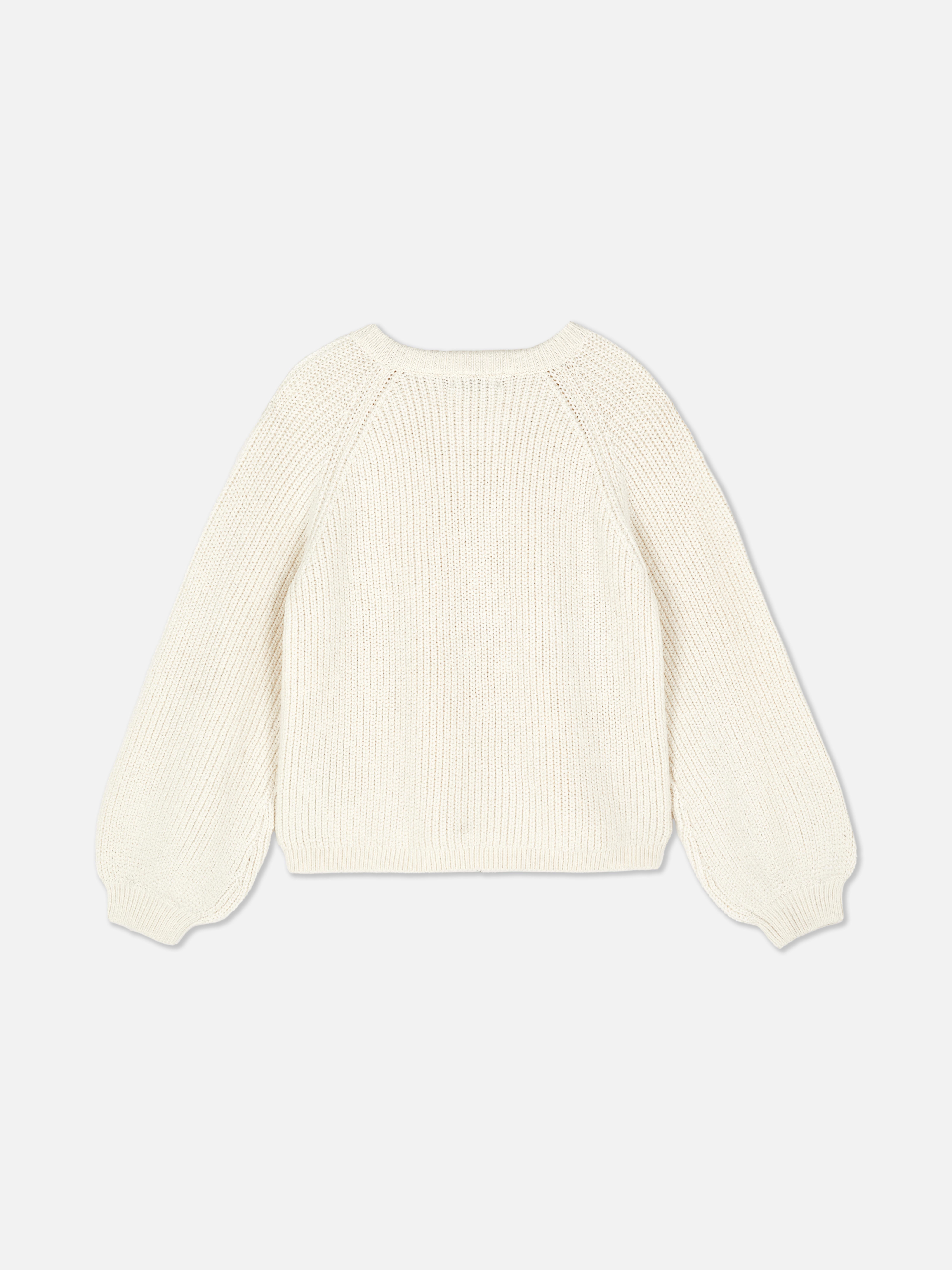 7-15yrs | Cable Knit Balloon Sleeve Jumper