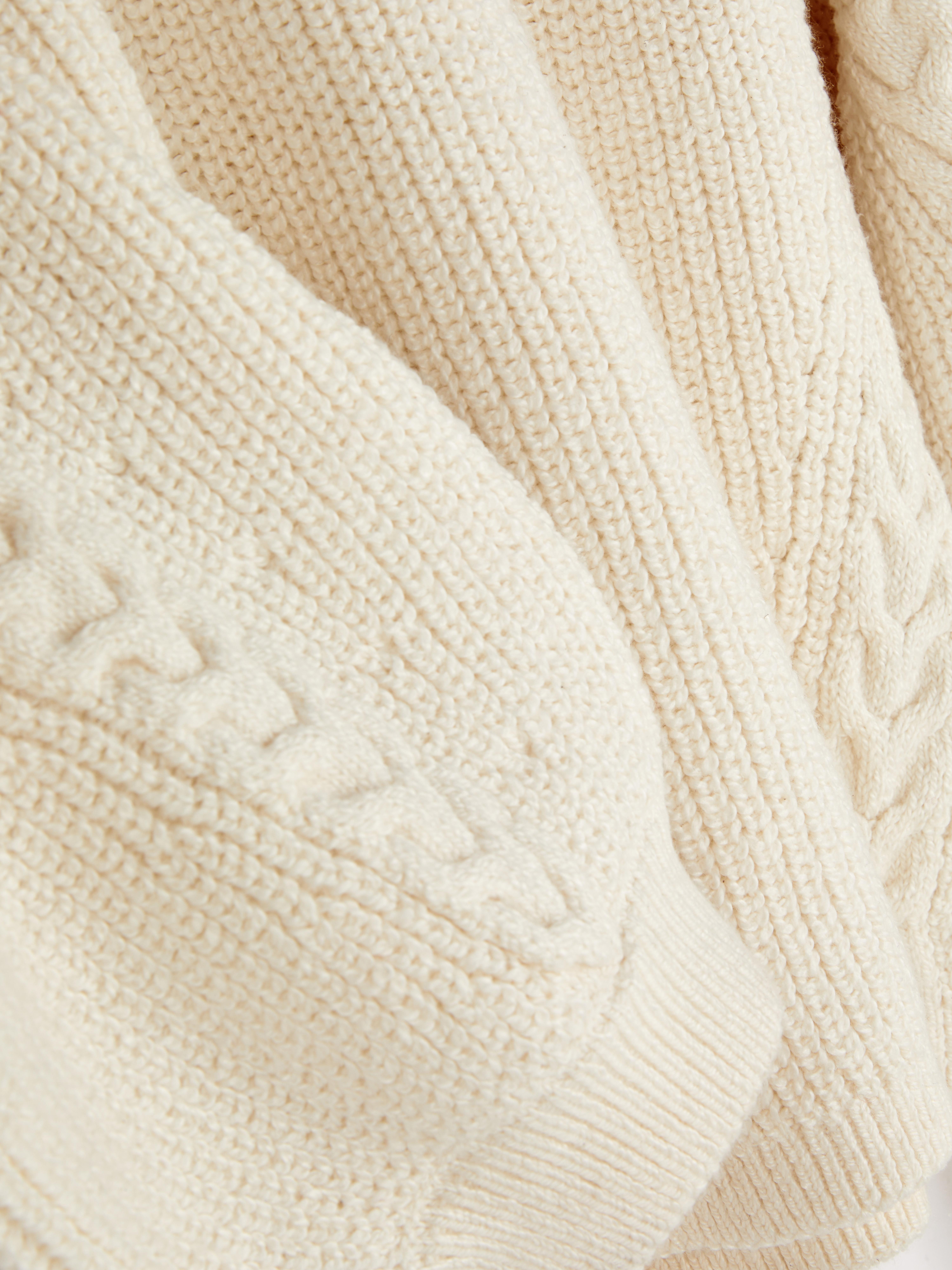 7-15yrs | Cable Knit Balloon Sleeve Jumper