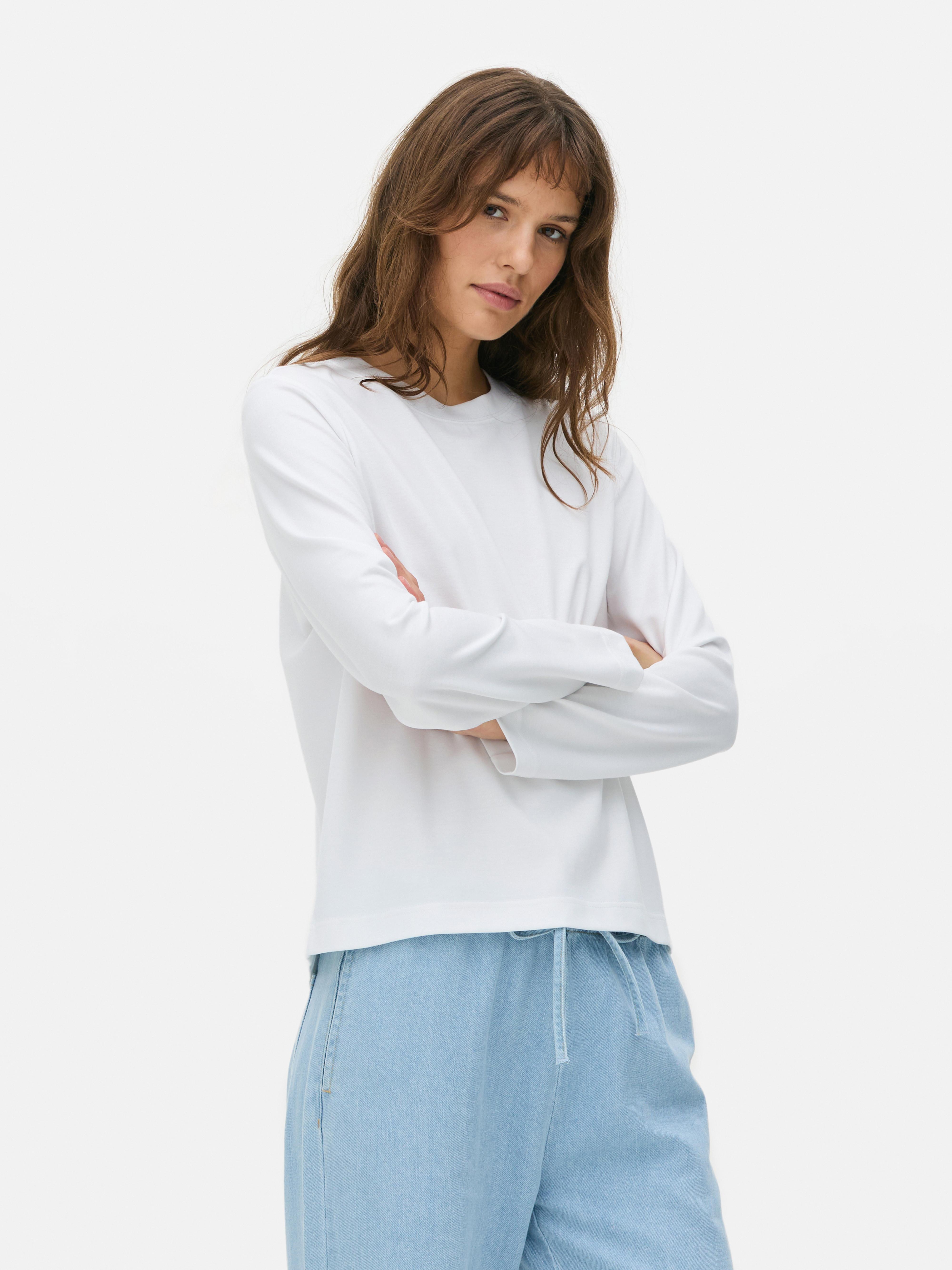 Basic T-shirt met lange mouwen