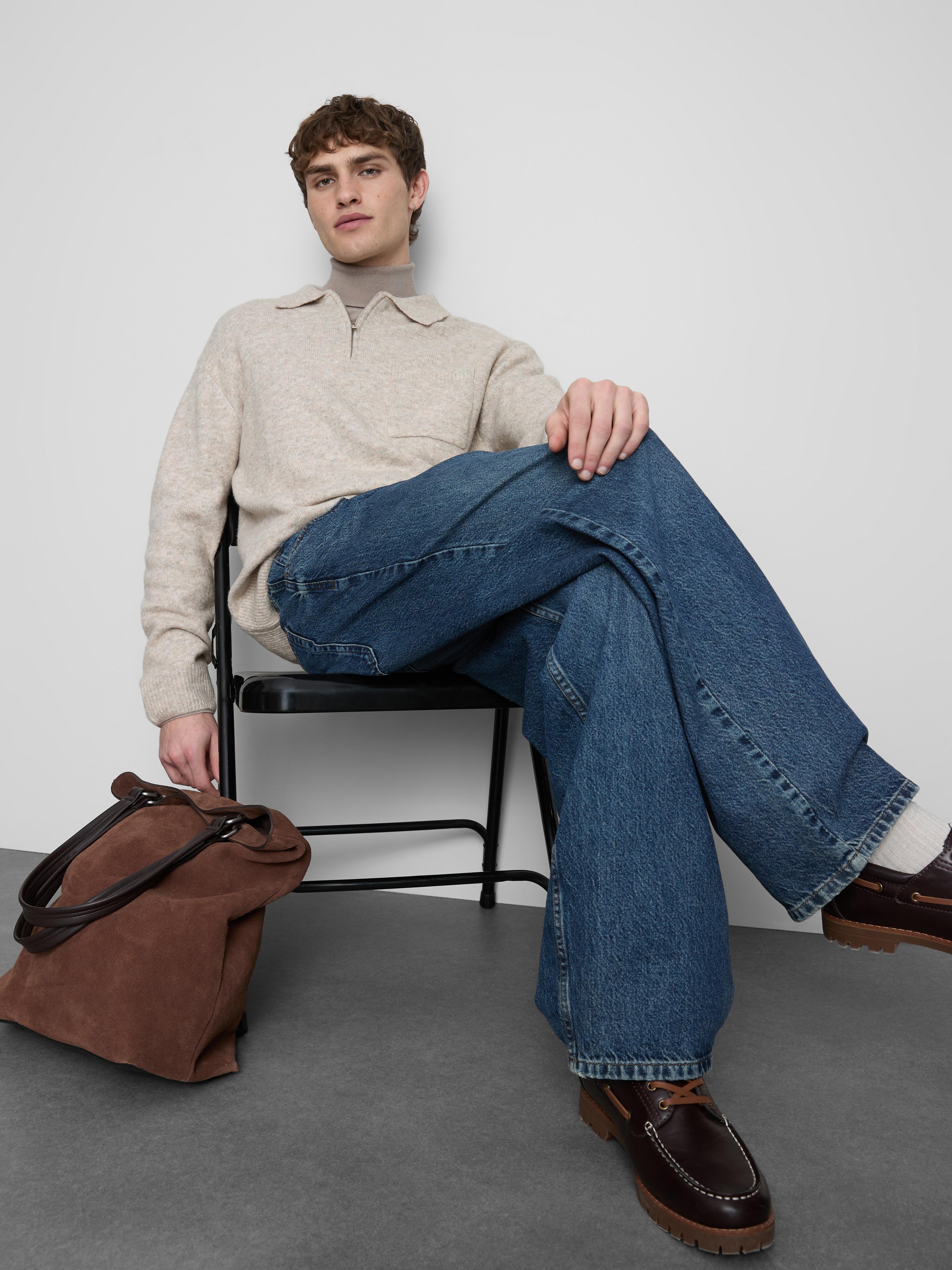 Pletený svetr s límečkem