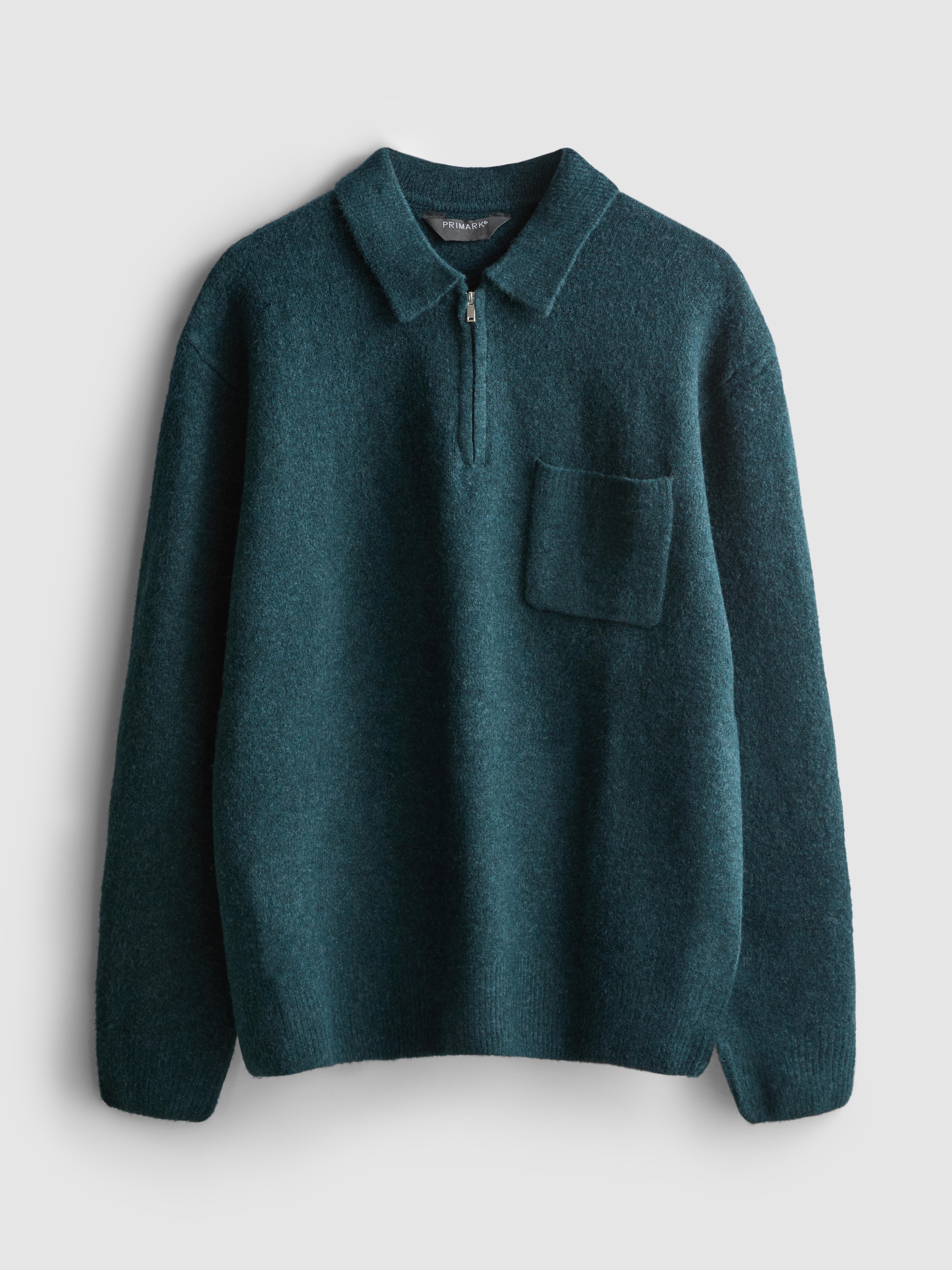 Knitted Polo jumper Teal