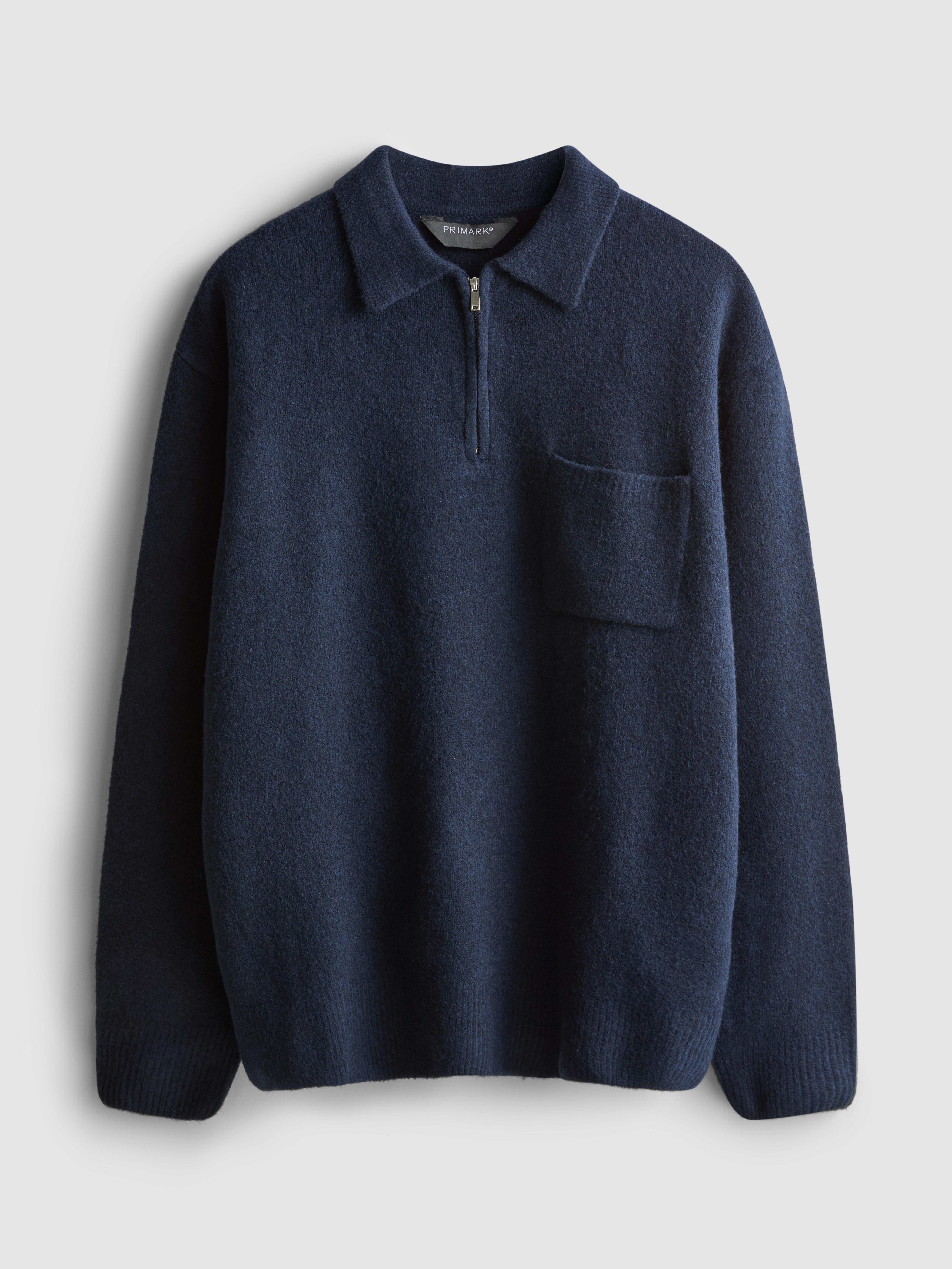Knitted Polo jumper Navy