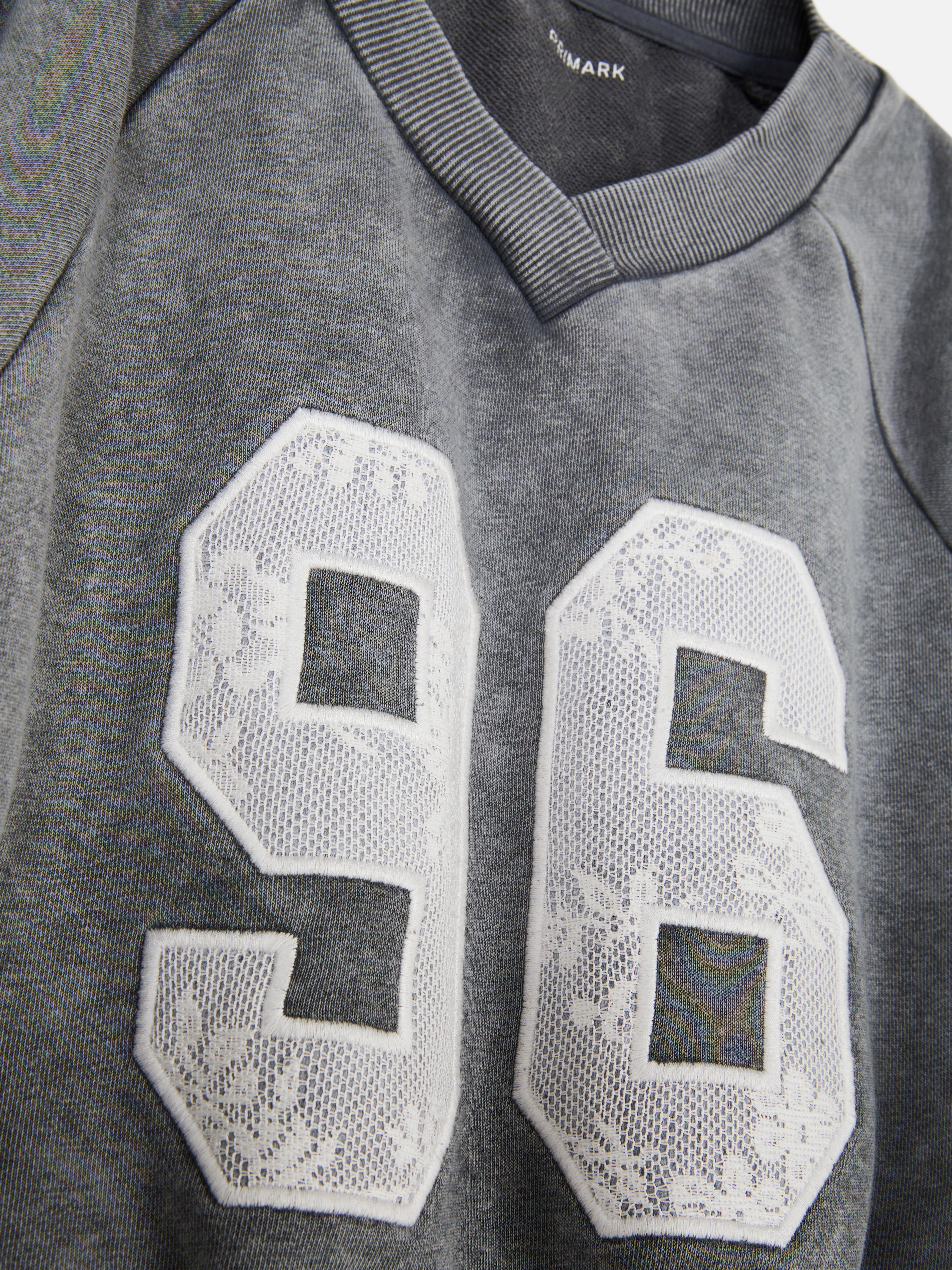 7-15yrs | V-Neck Acid Wash Sweatshirt