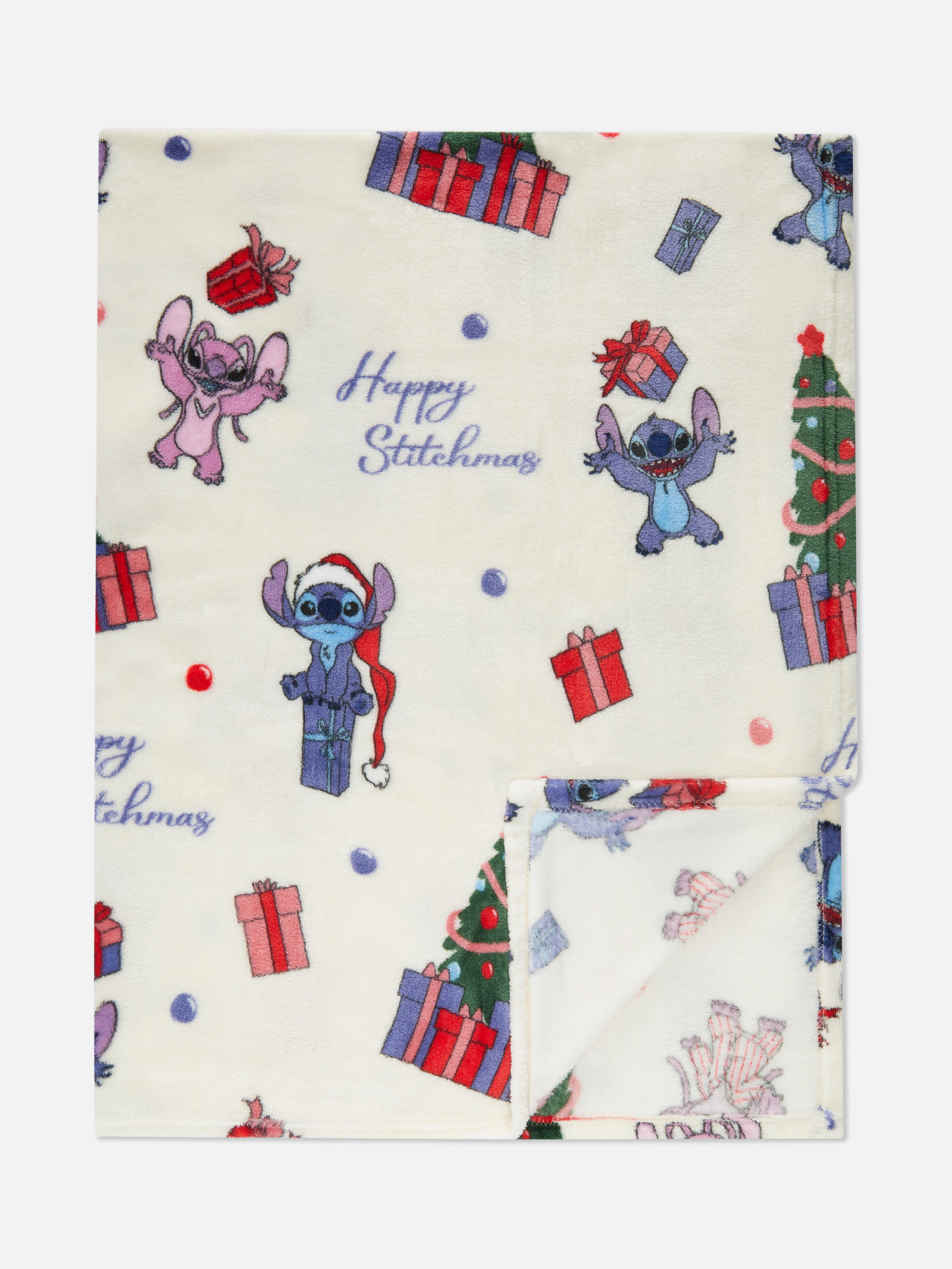 Manta Natal Disney Stitch e Angel
