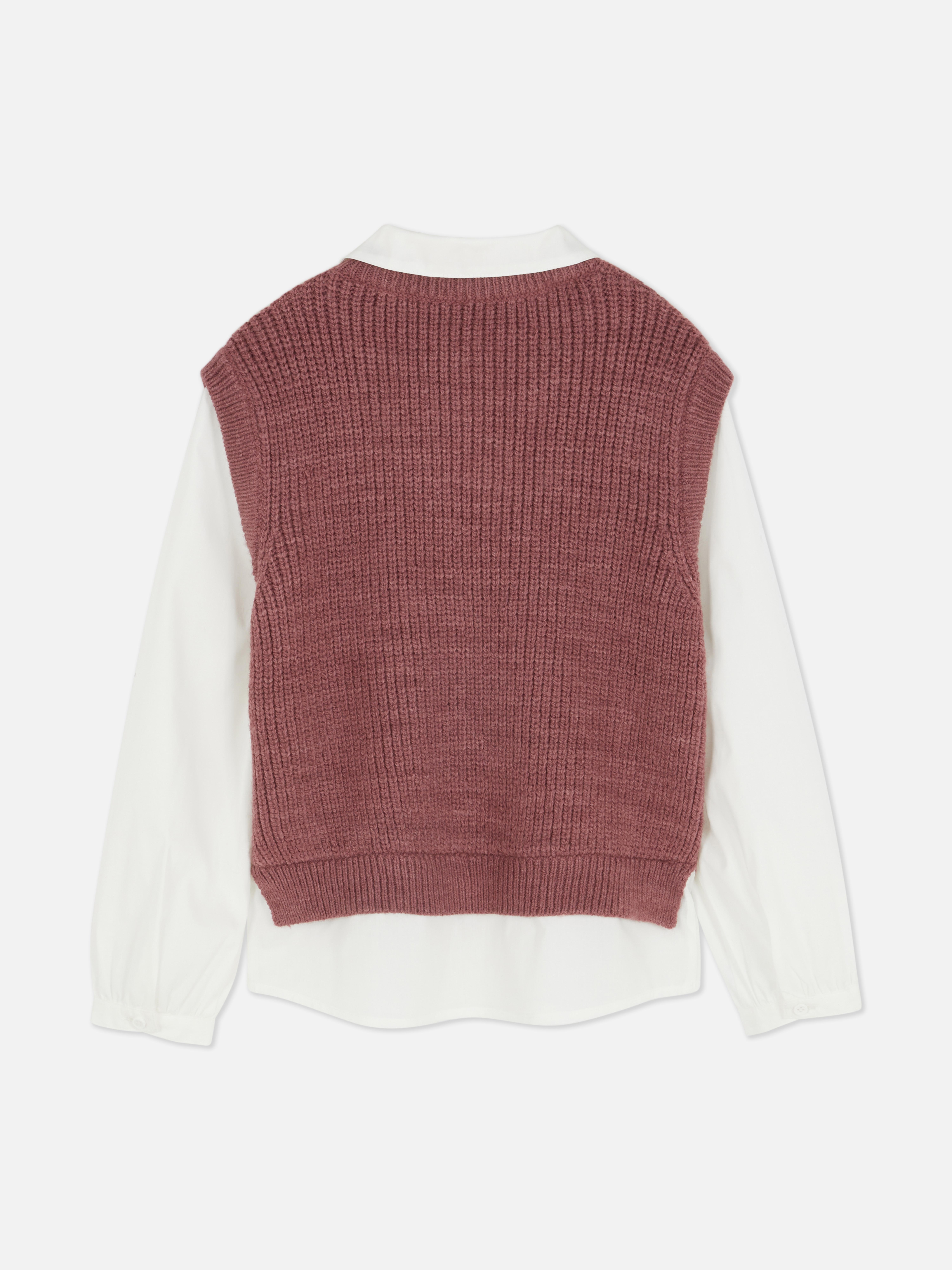 7-15yrs | 2-in-1 Shirt and Knit Vest
