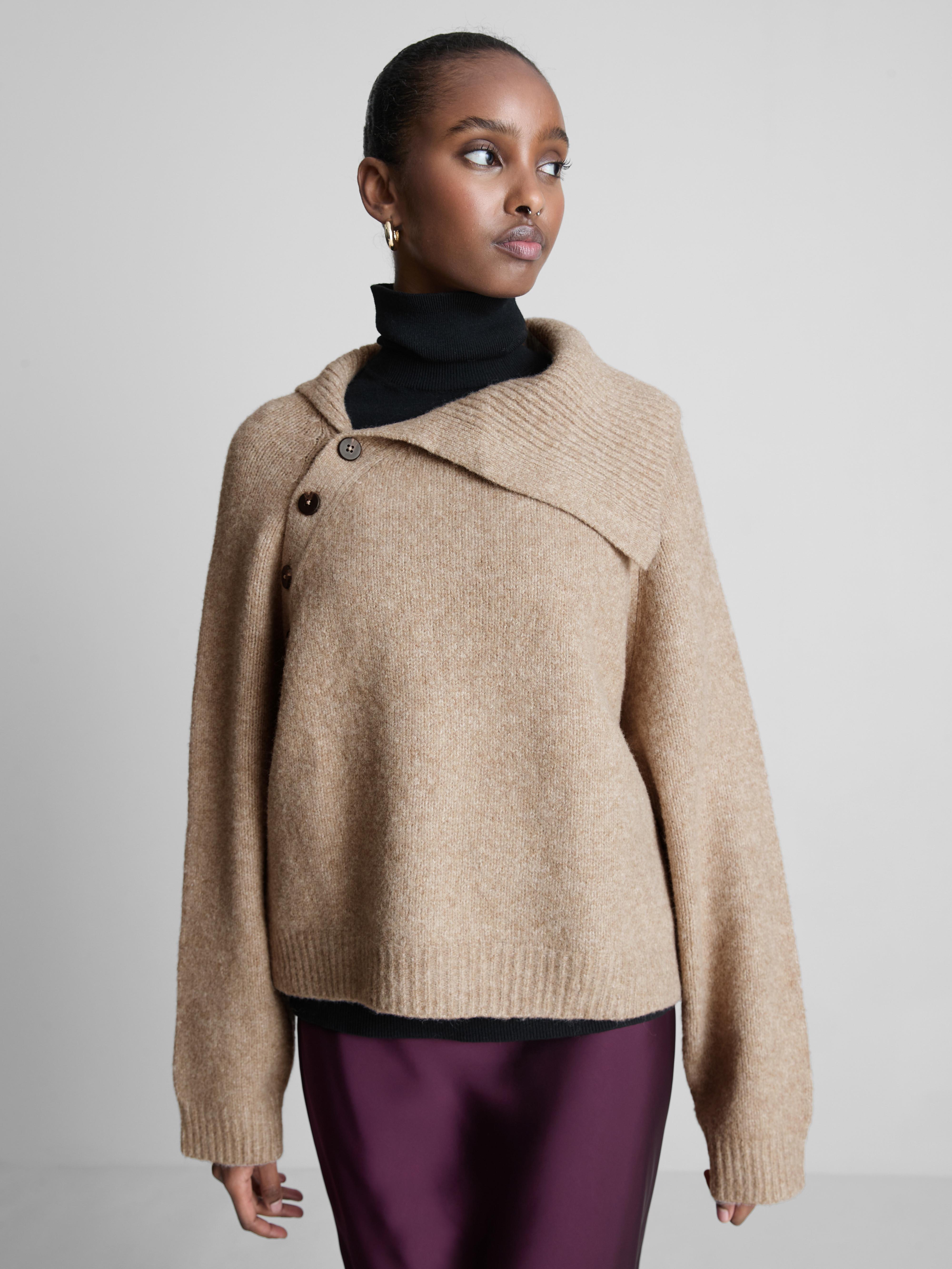 Asymmetric Collar Jumper