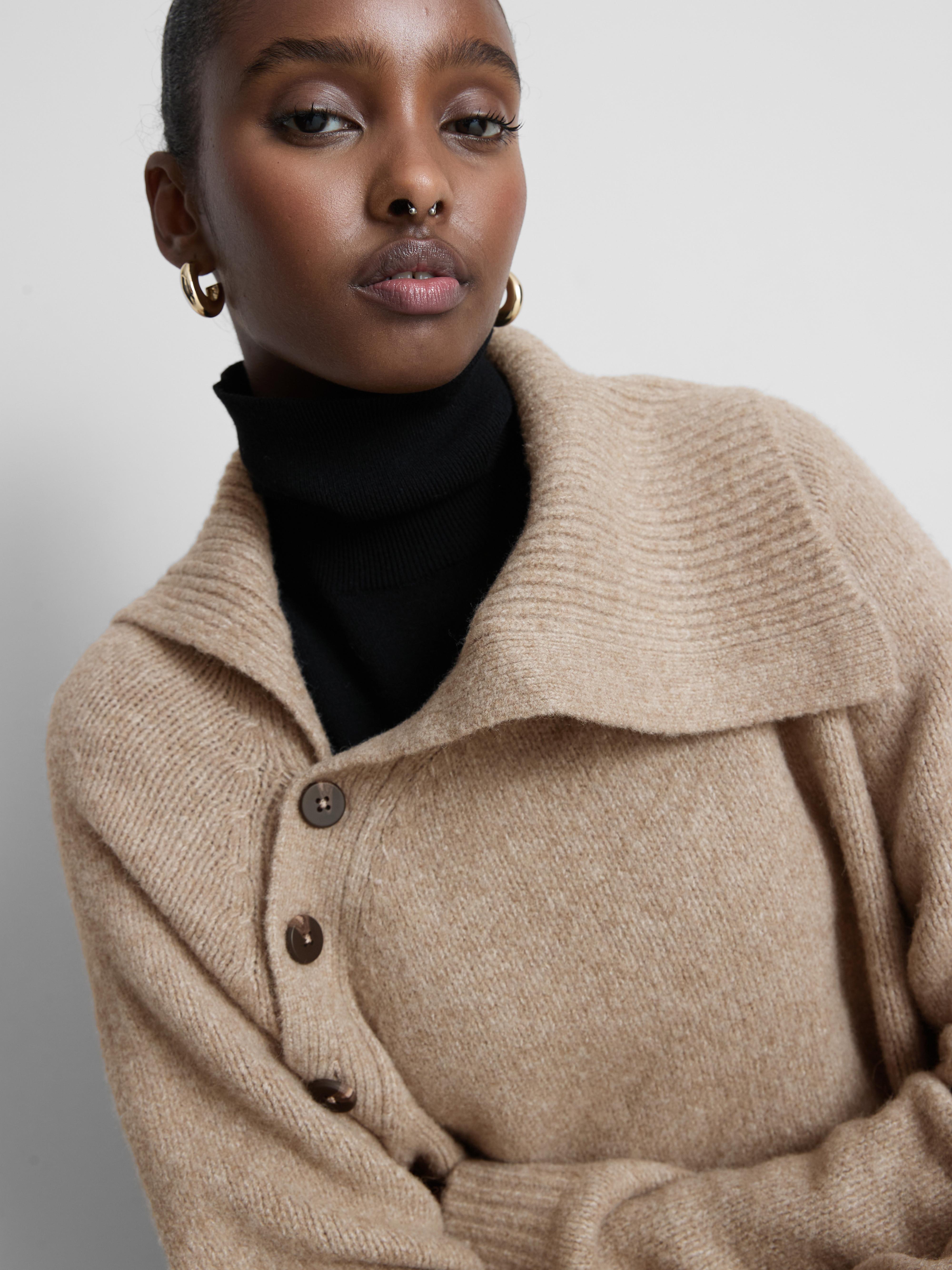 Asymmetric Collar Jumper