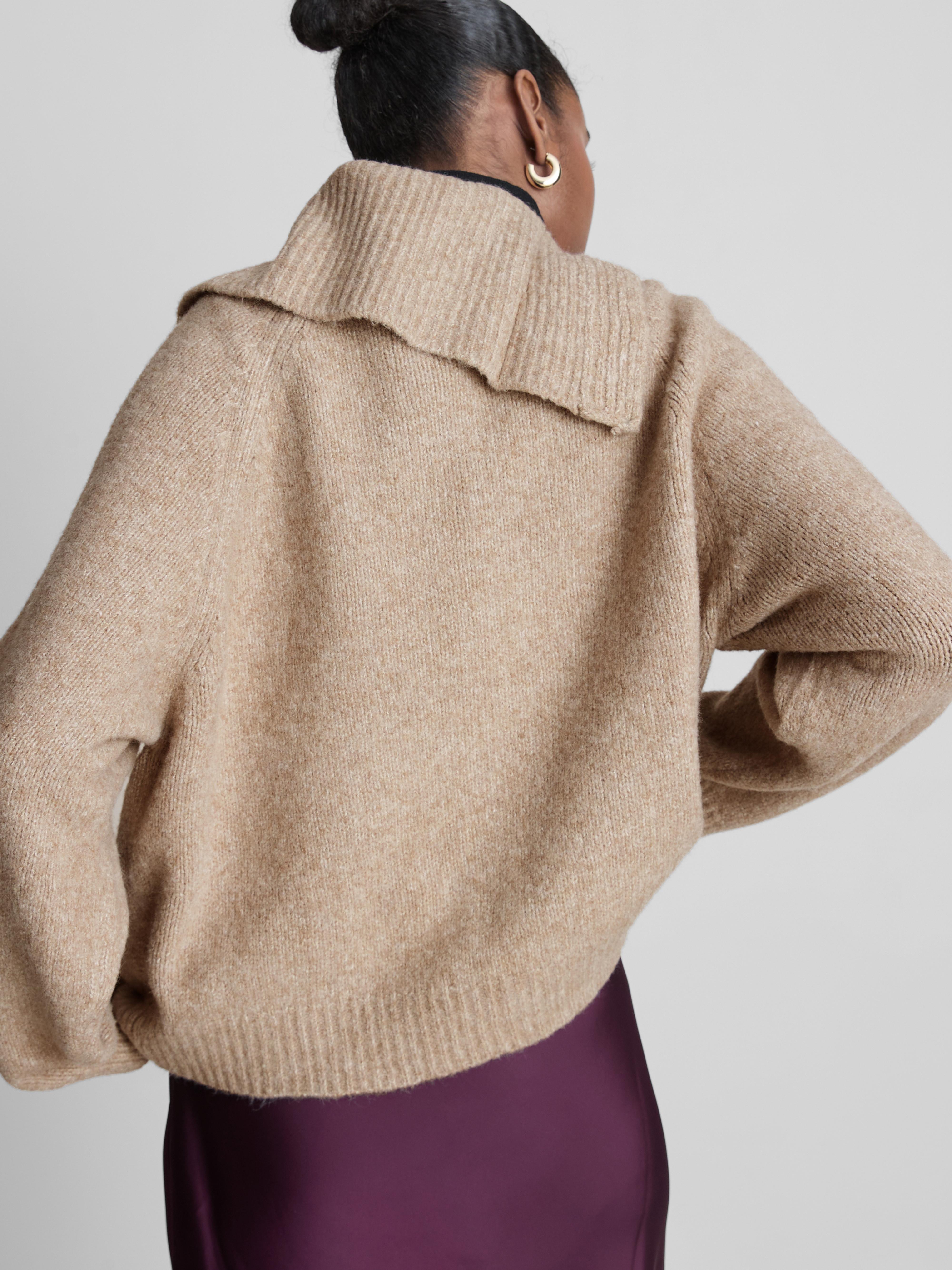 Asymmetric Collar Jumper