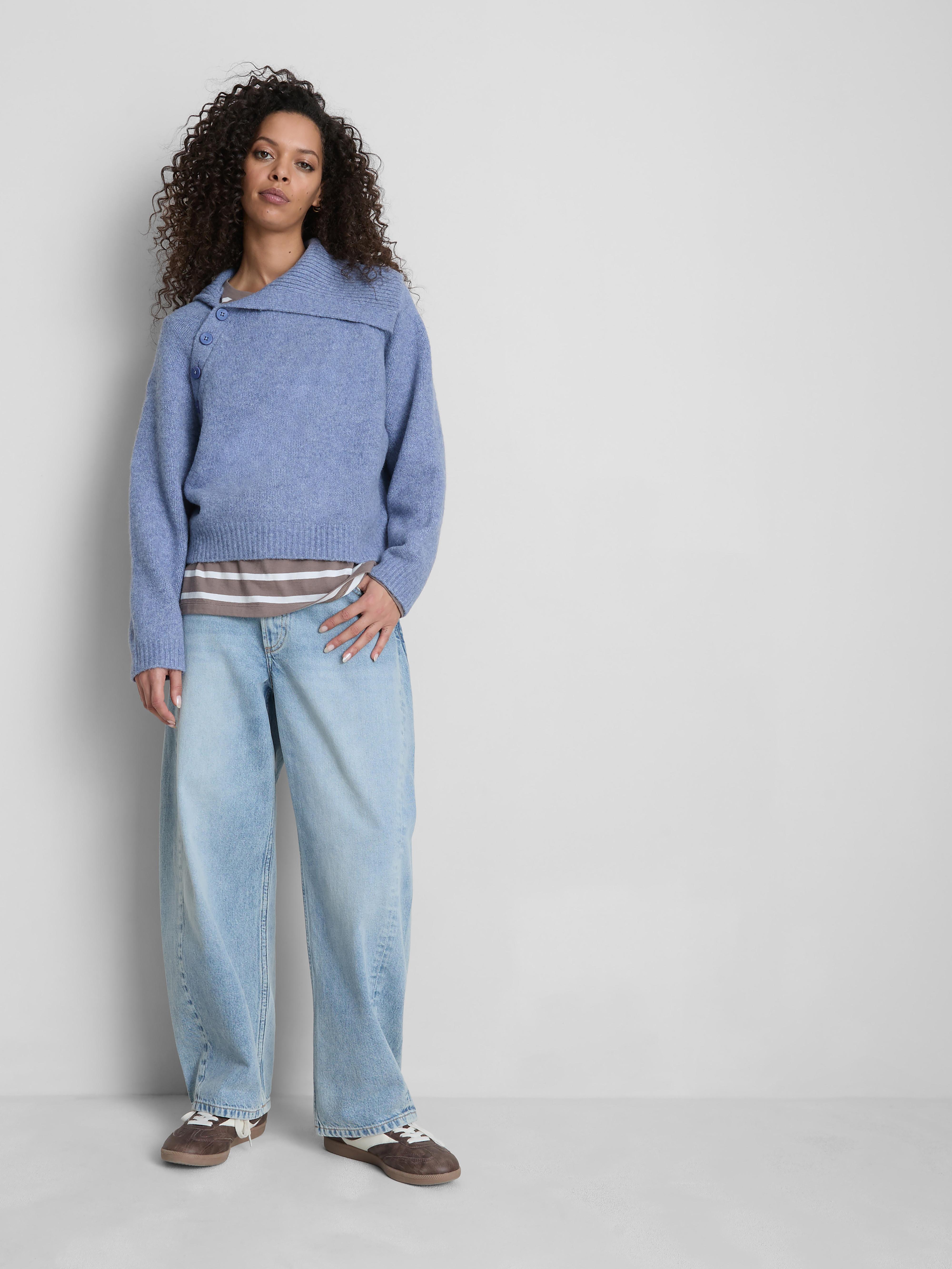 Asymmetric Collar Jumper