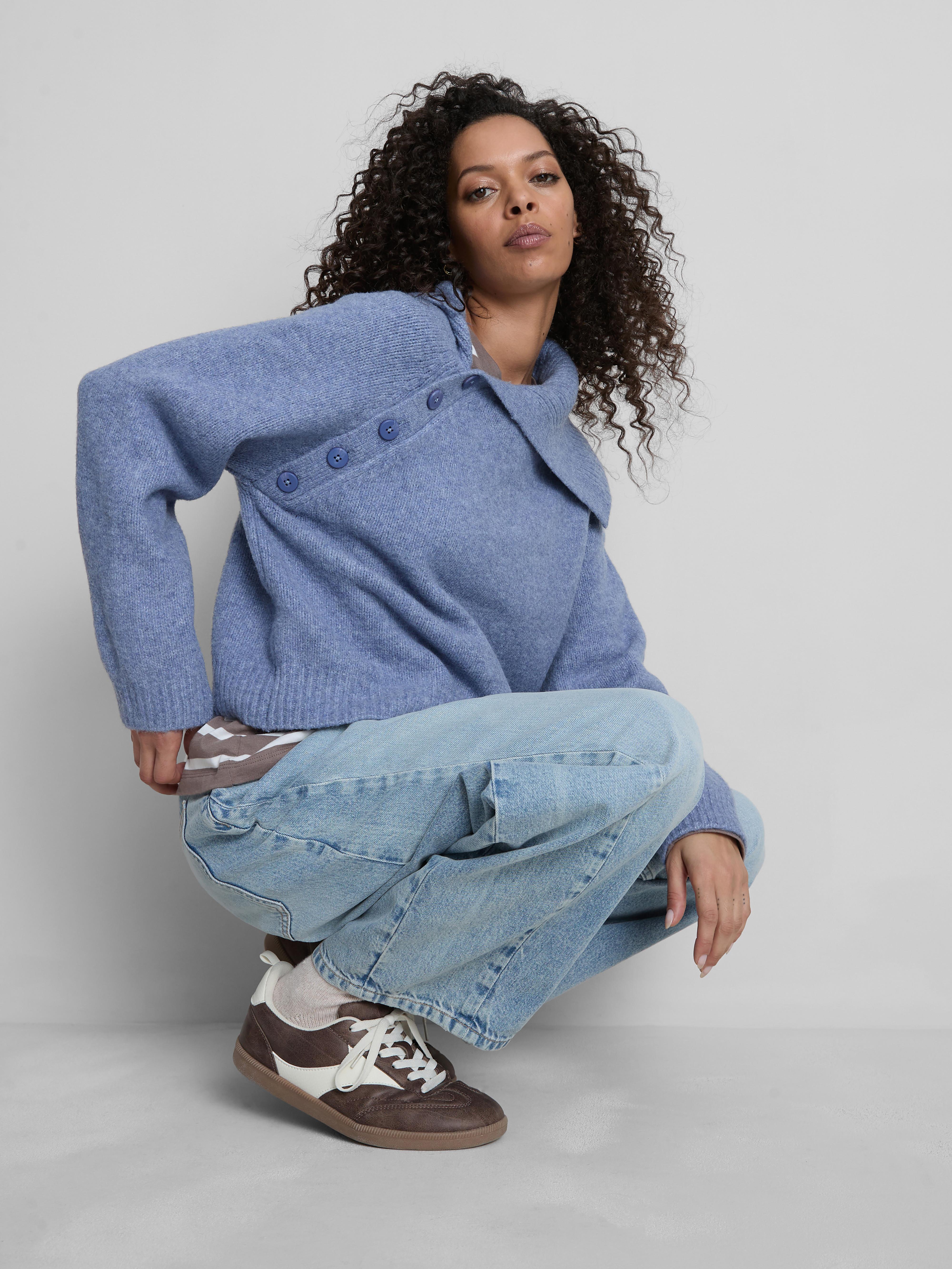 Asymmetric Collar Jumper