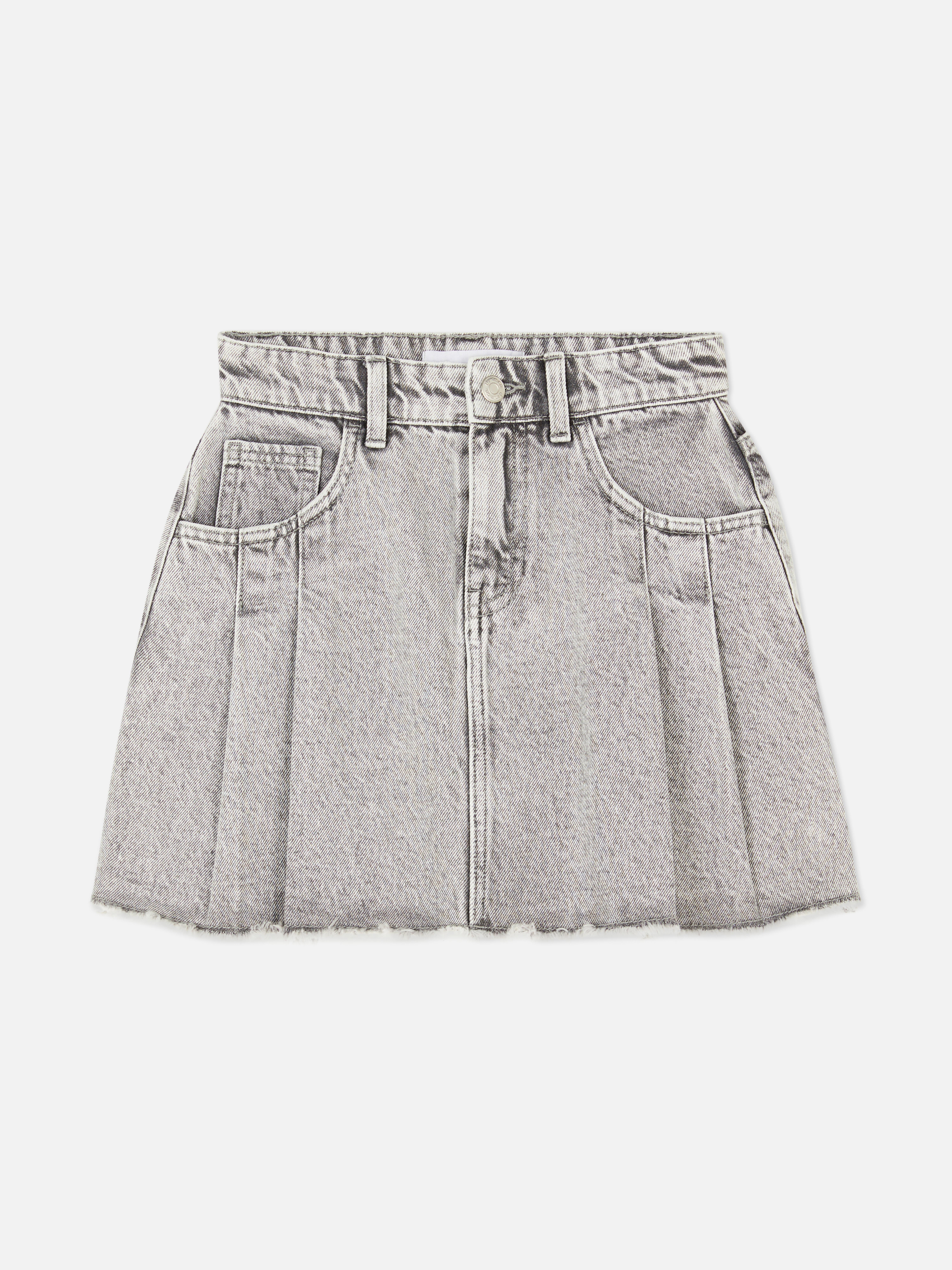 7-15yrs | Pleated Denim Skirt