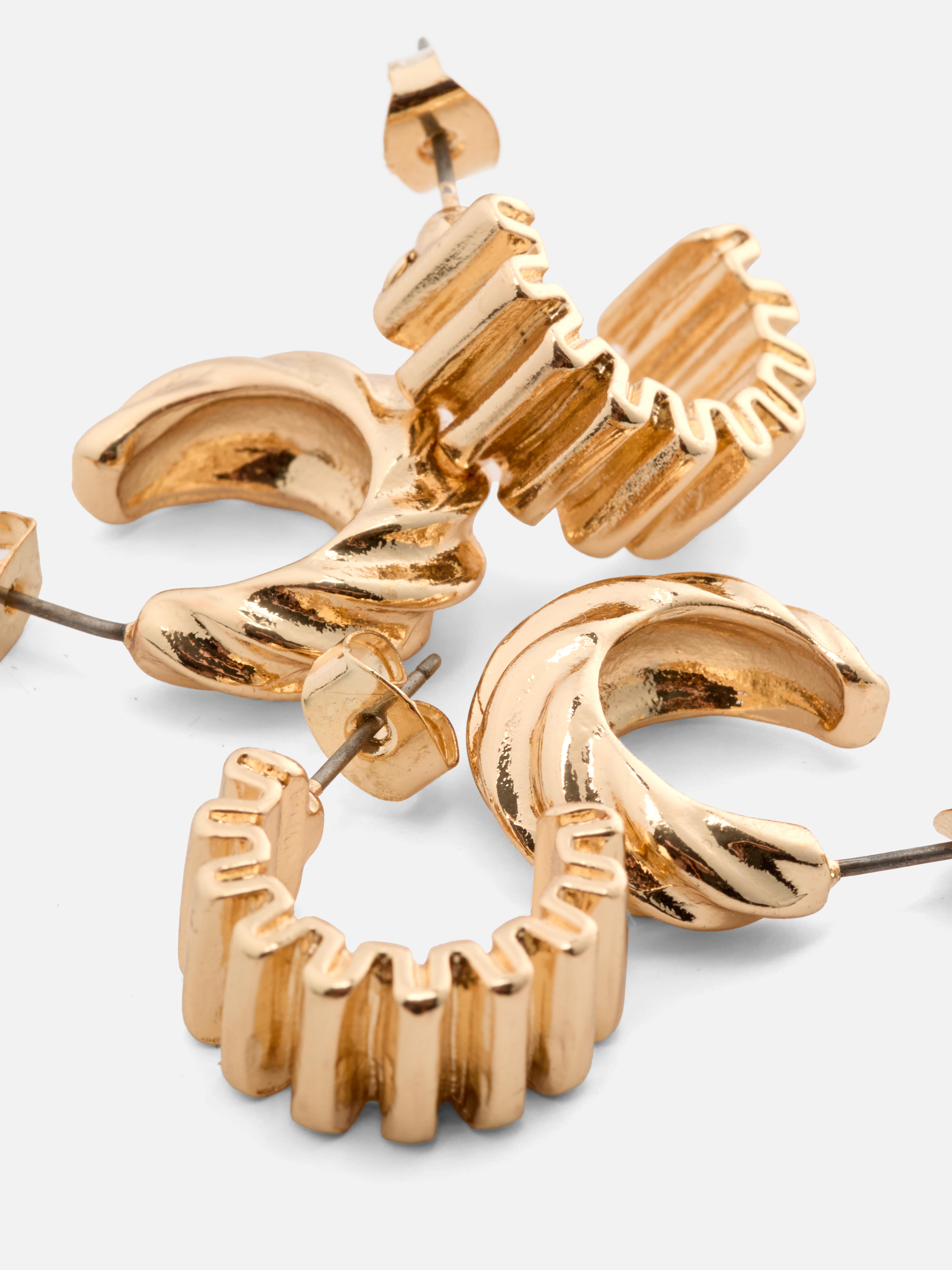 2pk The Edit Textured Hoops