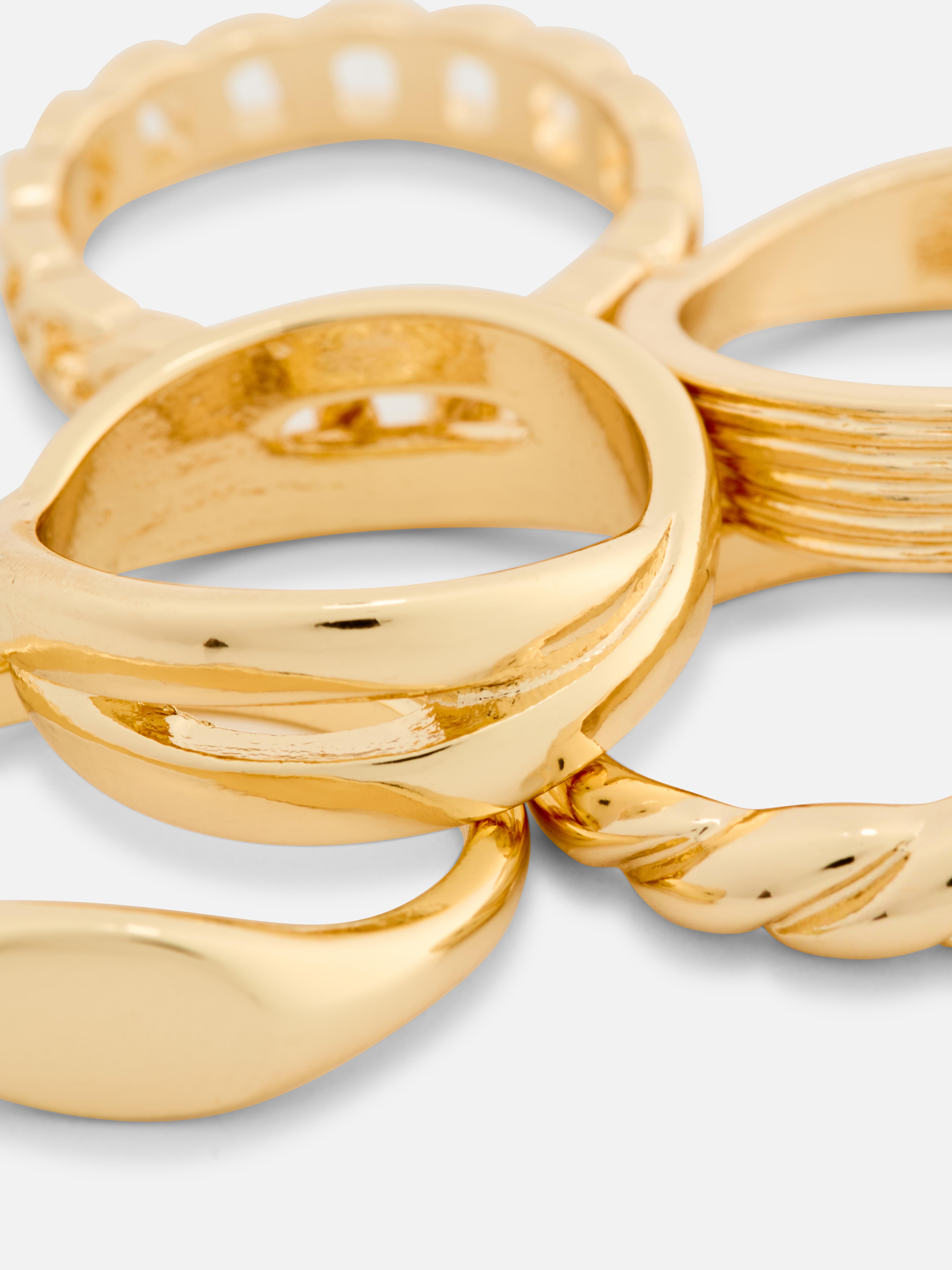 Ringen met verschillende ontwerpen, set van 5