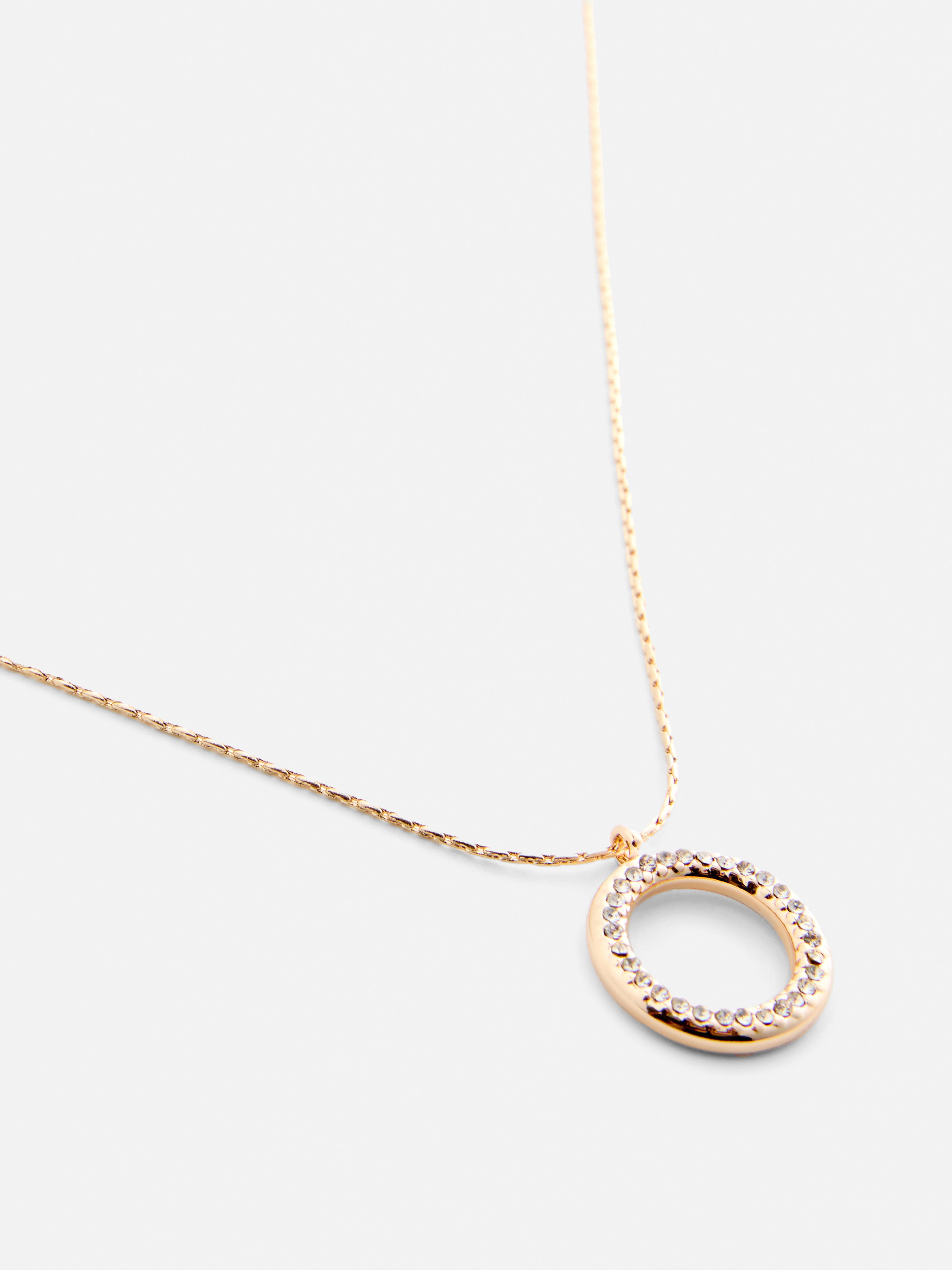 Collier avec pendentif cercle texturé