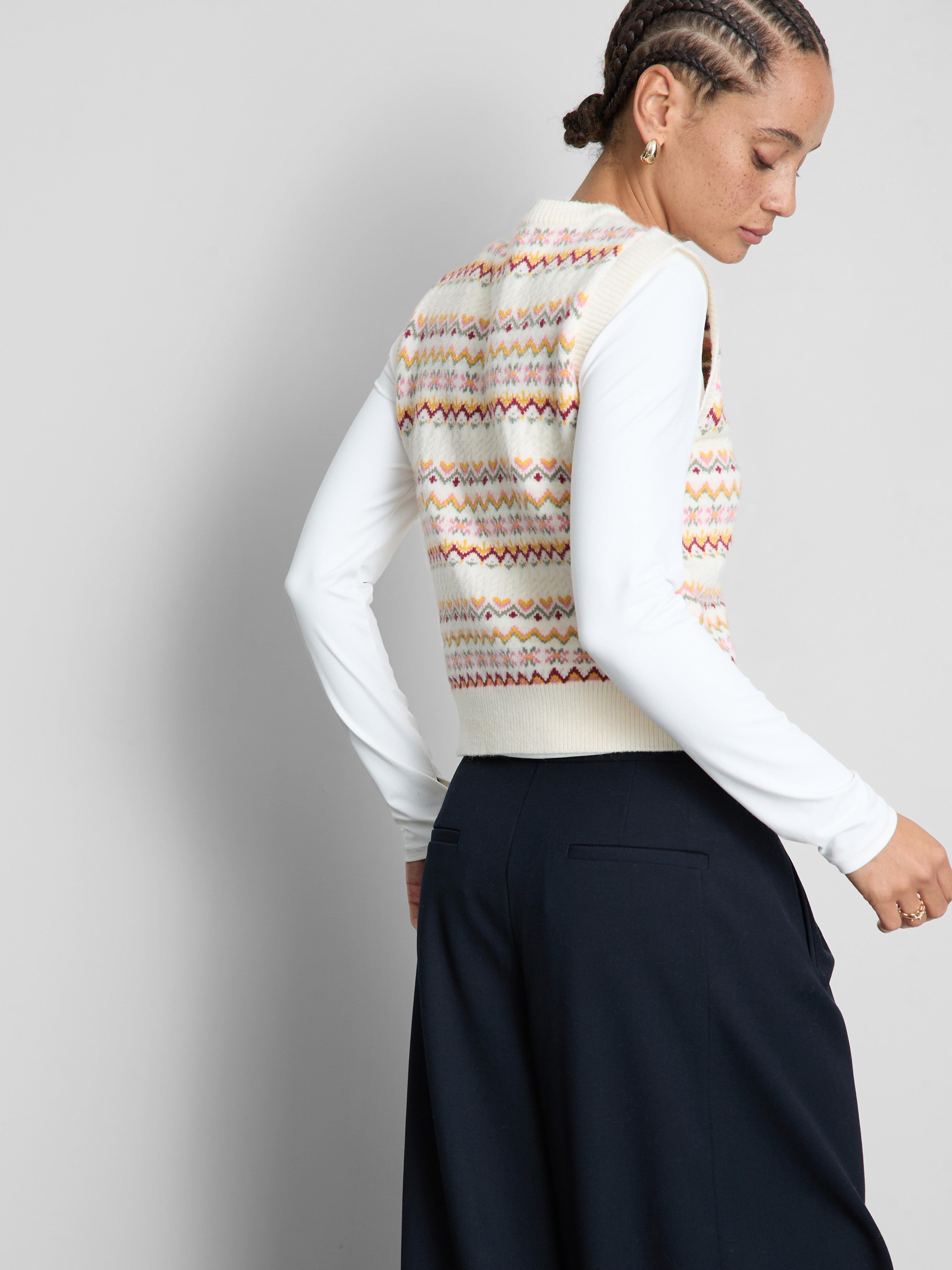 Gebreid hemd met Fairisle-patroon Paula Echevarría