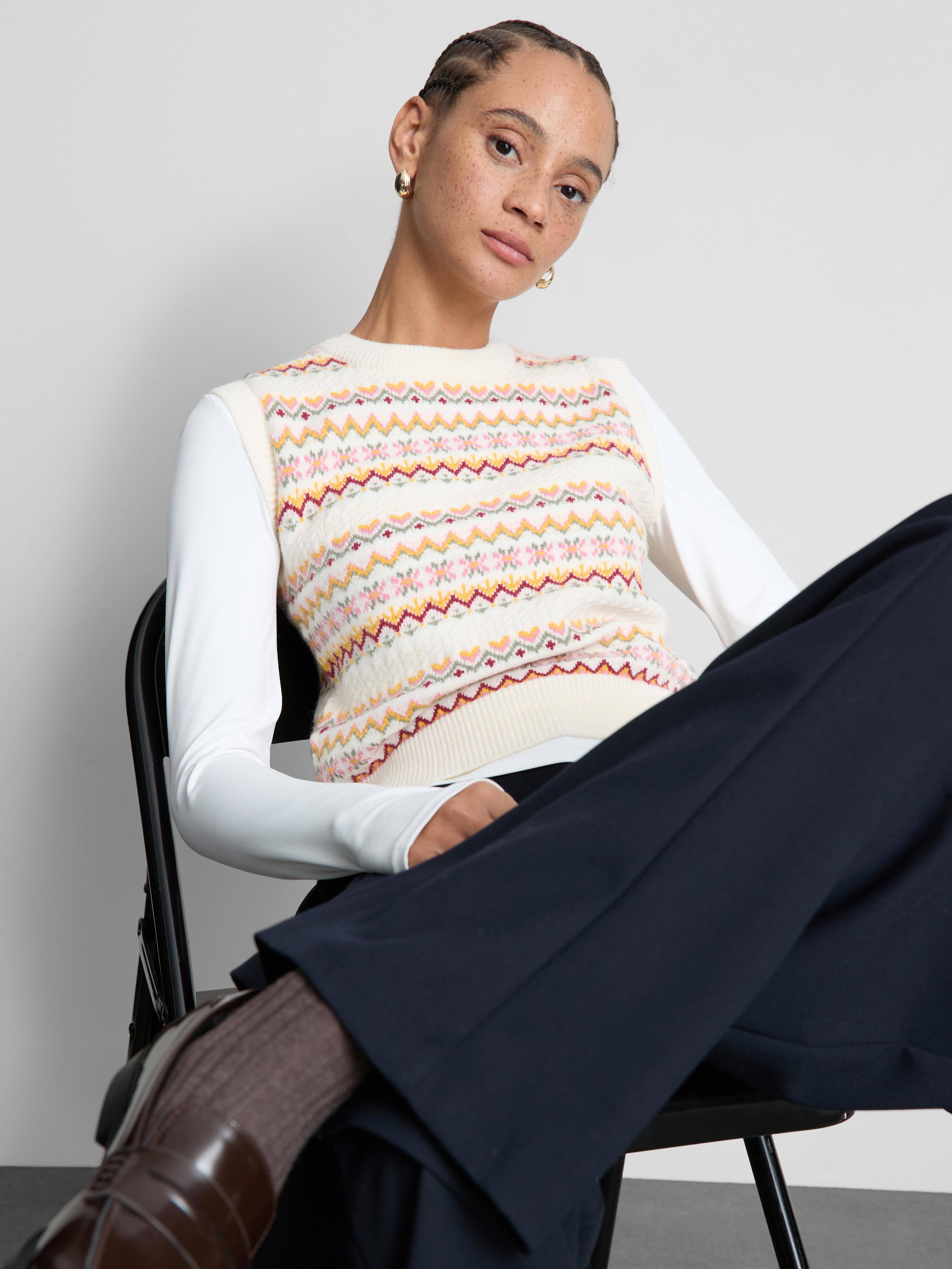 Gebreid hemd met Fairisle-patroon Paula Echevarría