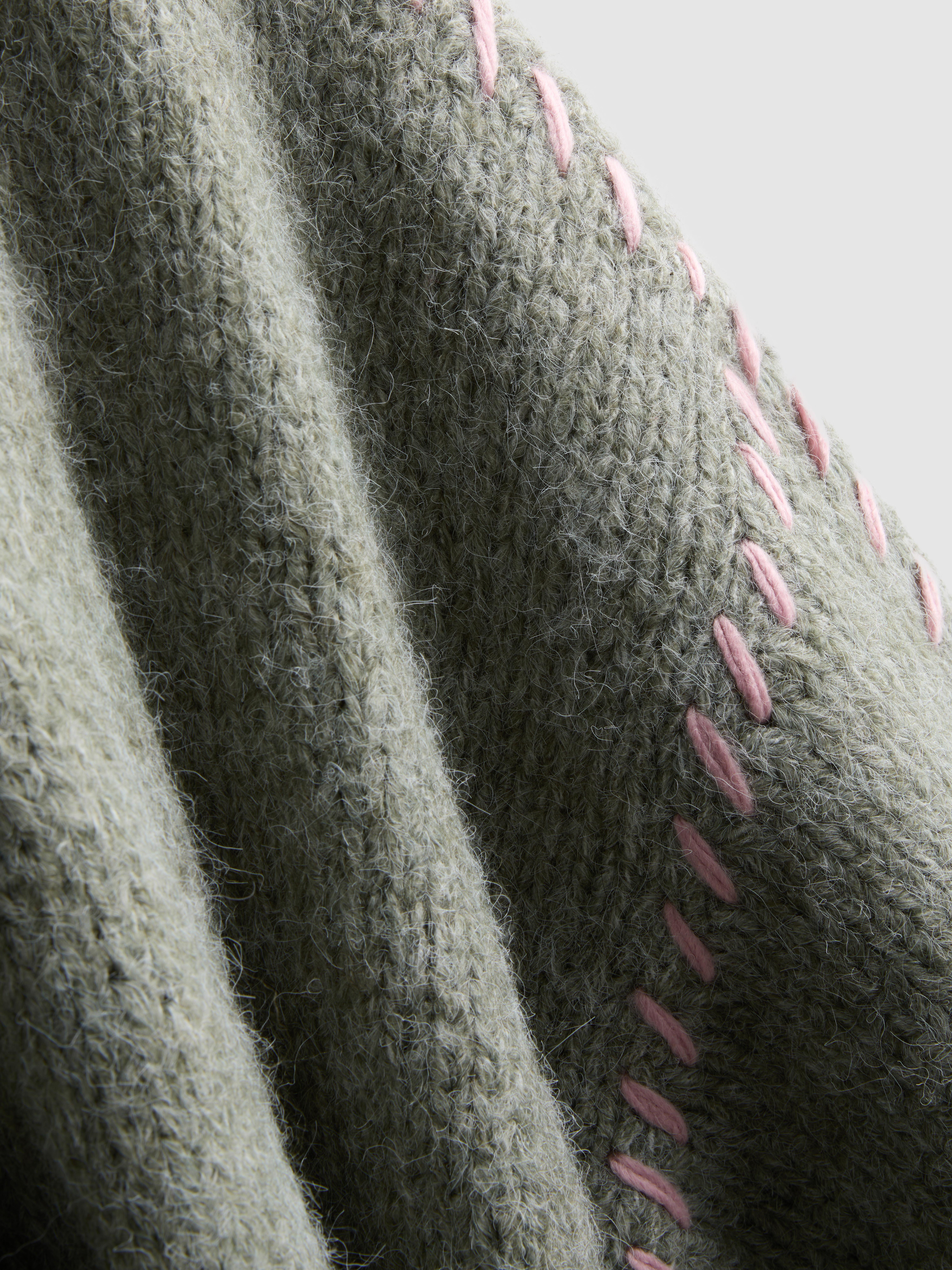 Relaxed Contrast Stitch Jumper