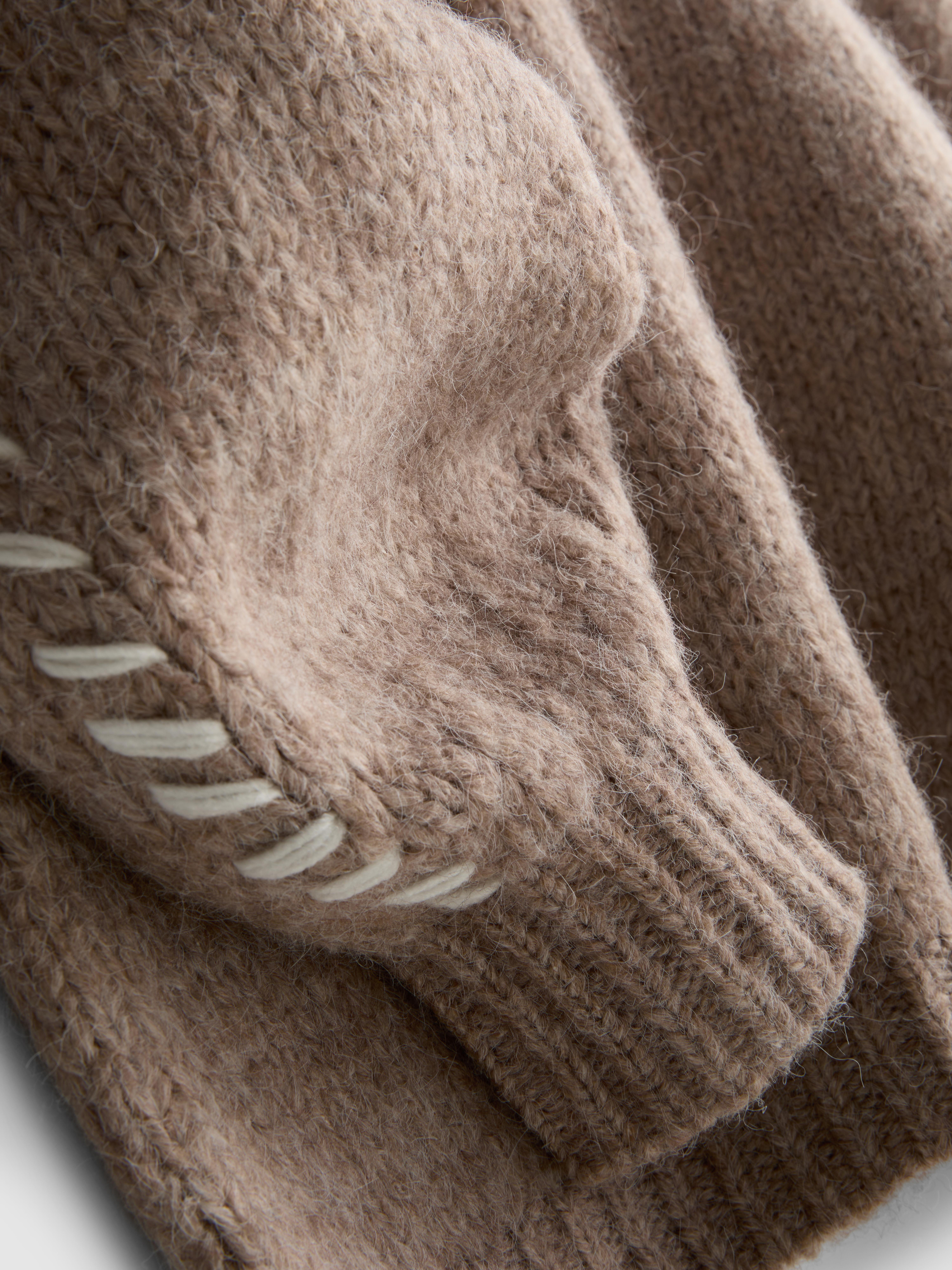 Relaxed Contrast Stitch Sweater