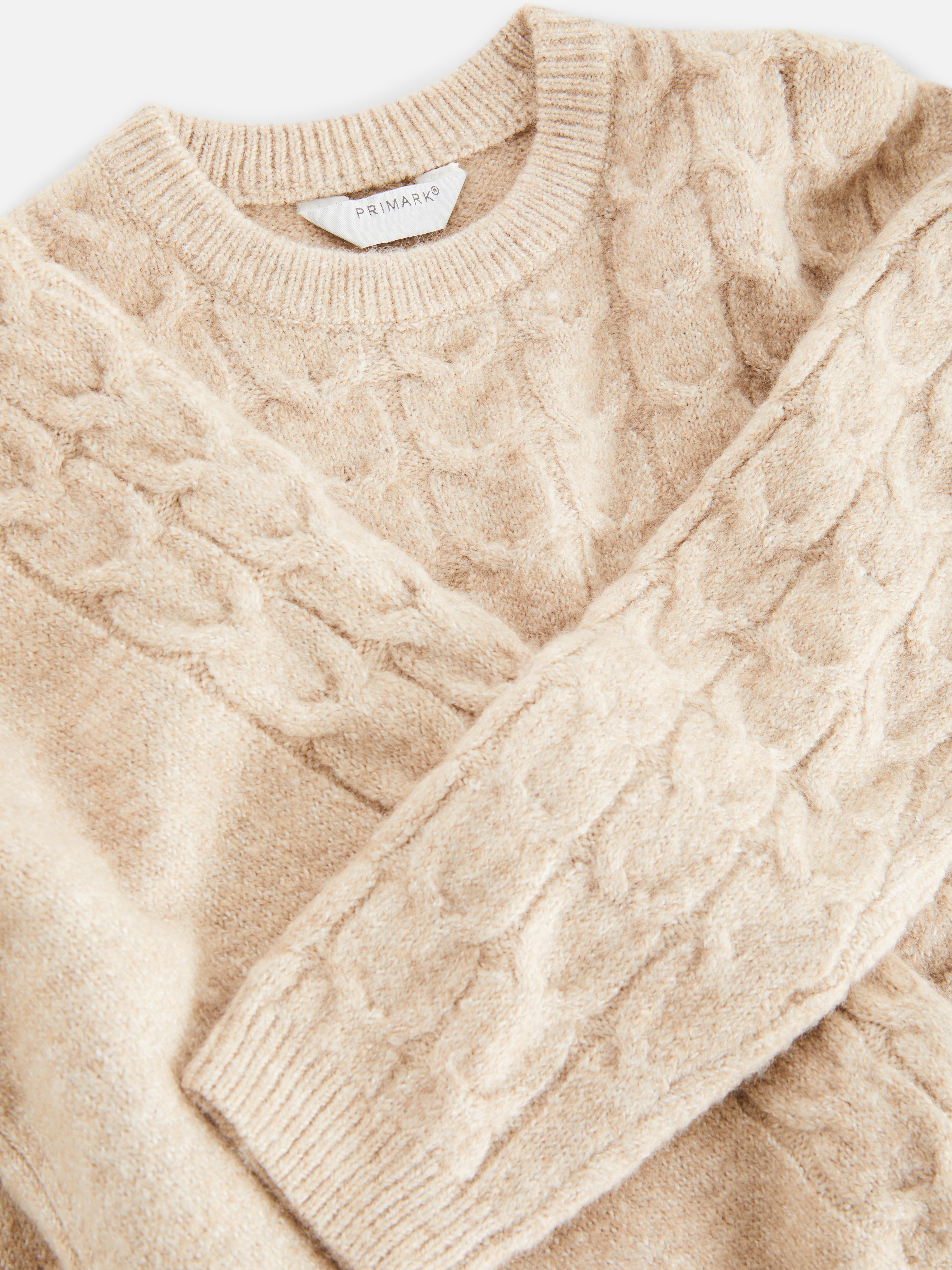 7-15yrs | Cable Knit Jumper and Leggings Set