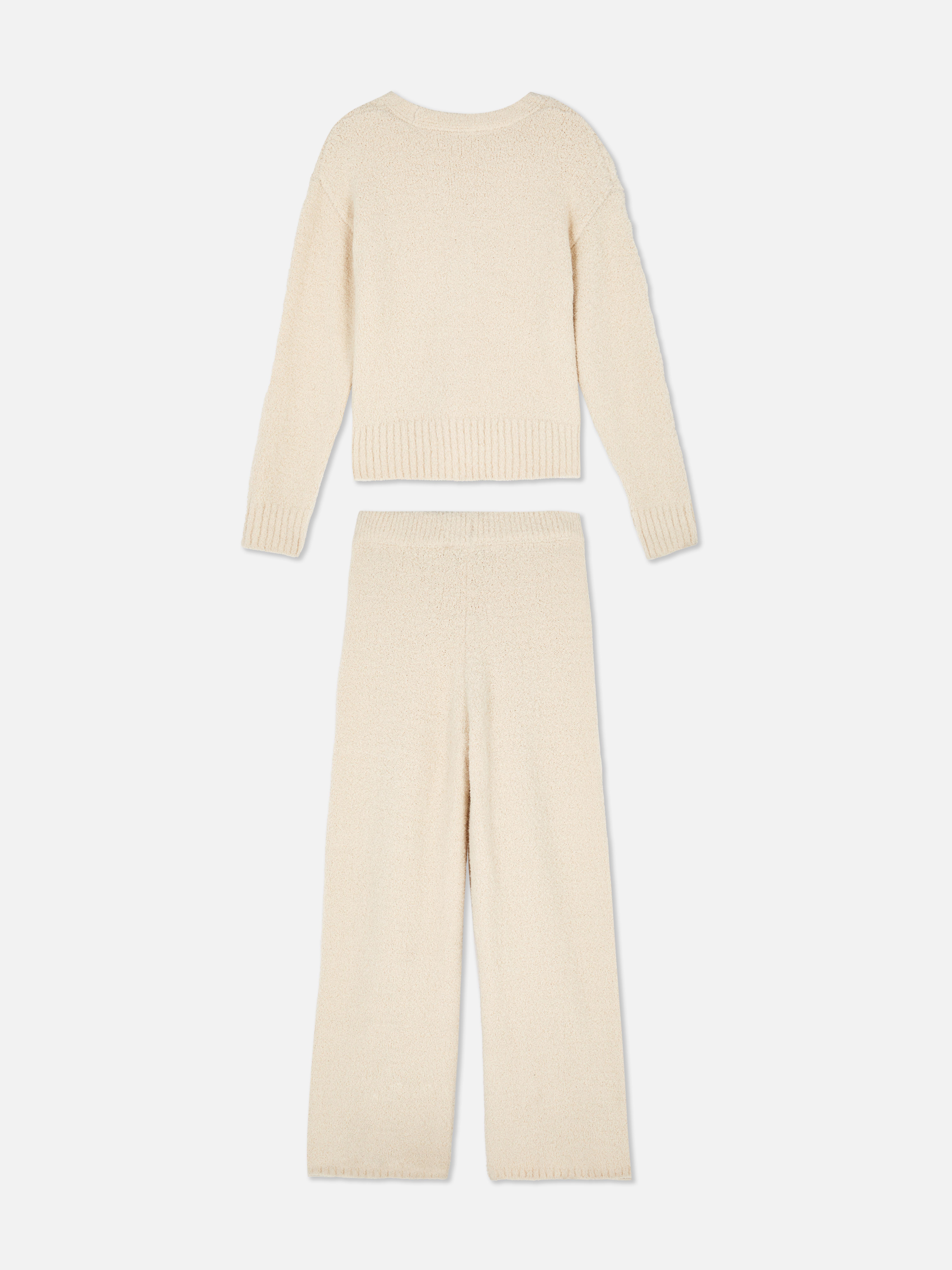 7-15yrs | V-Neck Cardigan and Knit Leggings Set